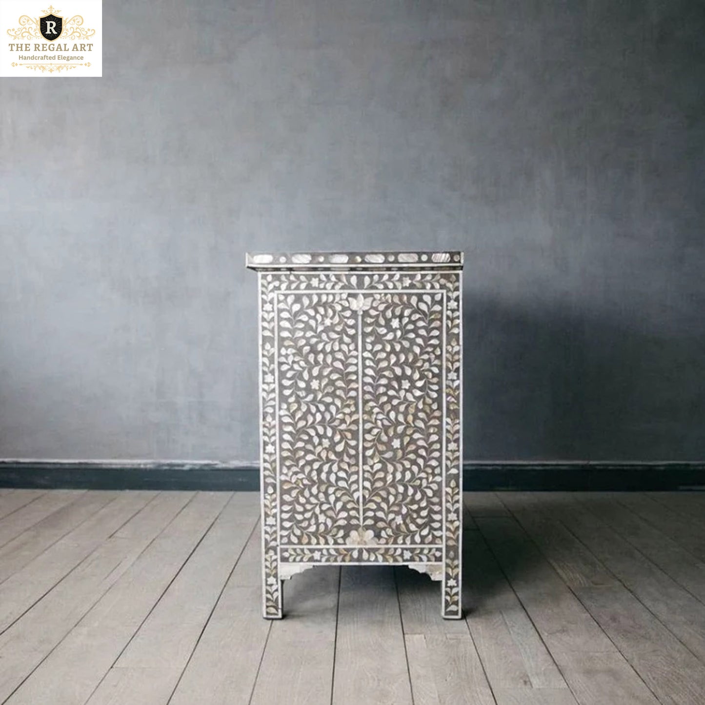 Mother of Pearl Inlay Chest of Drawer, MOP Inlay Dresser, Sideboard Vintage Bedroom Decor Dresser