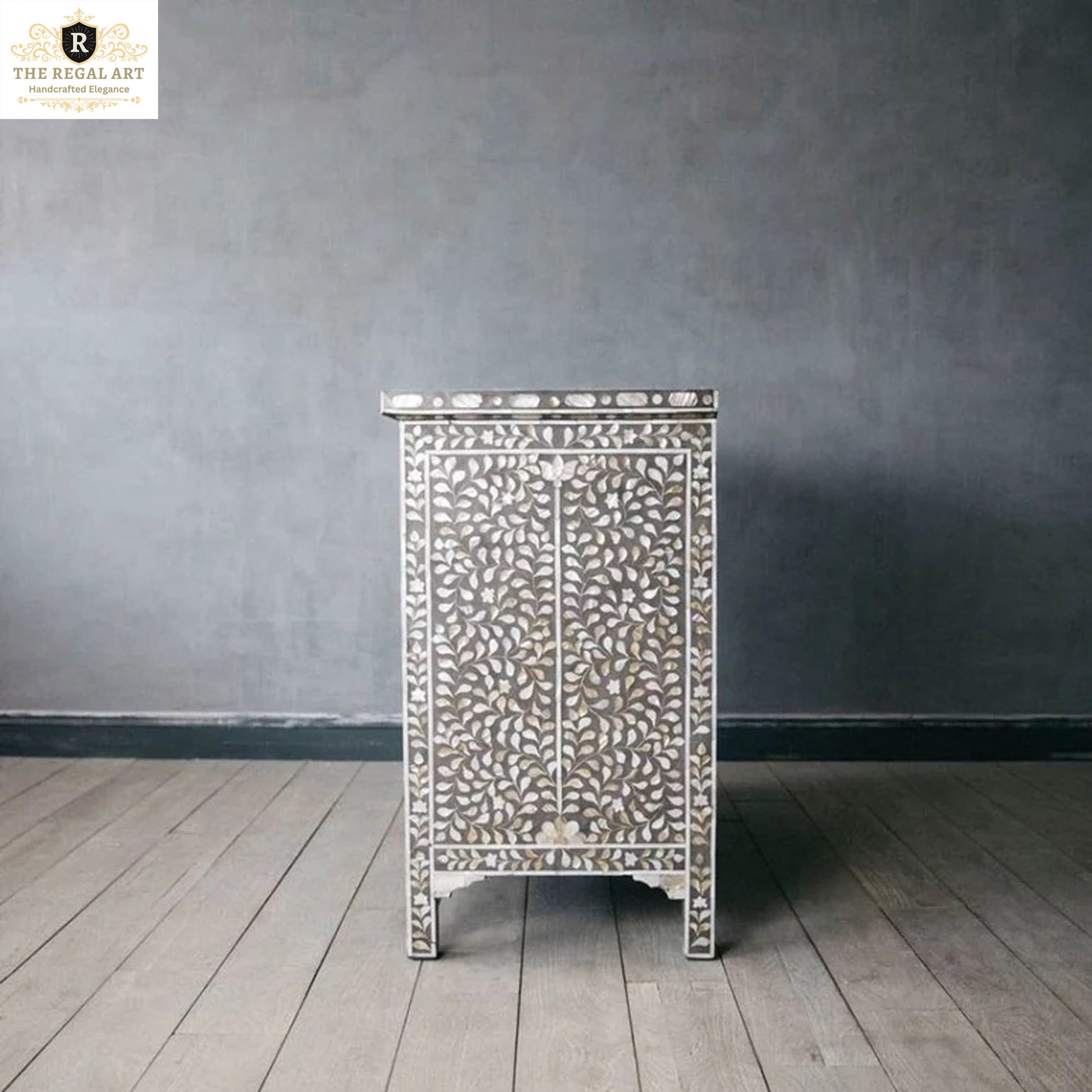 Mother of Pearl Inlay Chest of Drawer, MOP Inlay Dresser, Sideboard Vintage Bedroom Decor Dresser