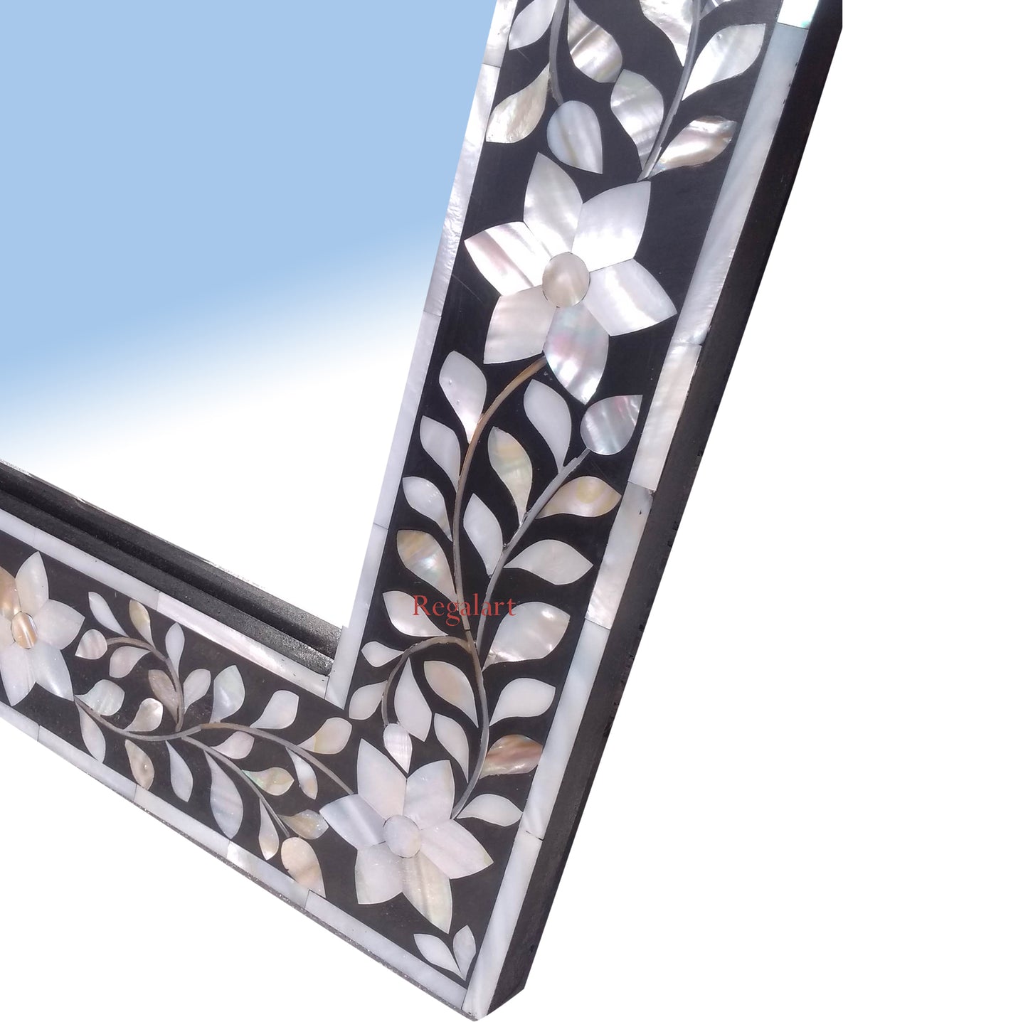 Vintage Home Decor: Handmade Mother of Pearl Wall Mirror