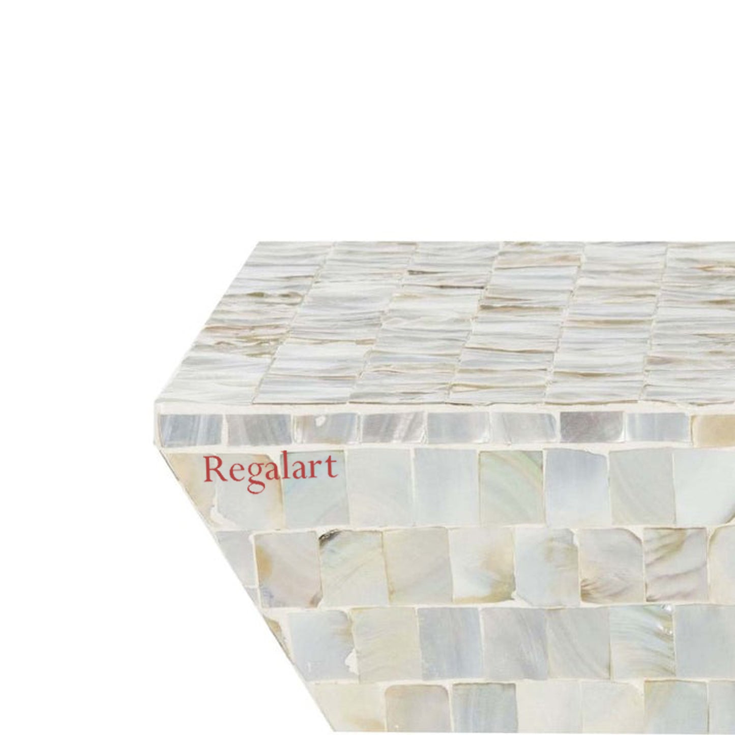 Handmade Mother of Pearl Stool - Side & End Table