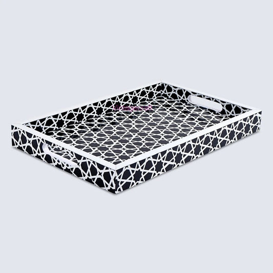 Beautiful resin inlay tray for coffee and Christmas décor