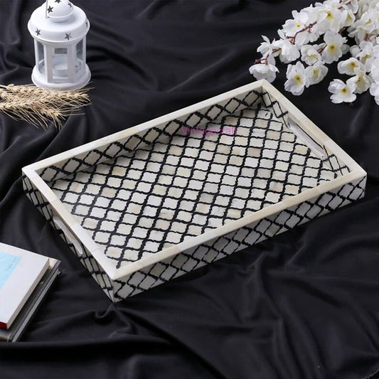 Handmade resin inlay serving tray for home decor