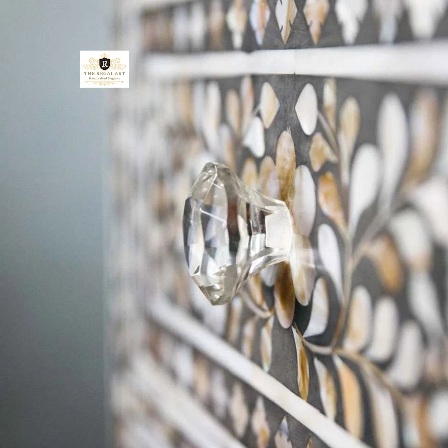 Mother of Pearl Inlay Chest of Drawer, MOP Inlay Dresser, Sideboard Vintage Bedroom Decor Dresser