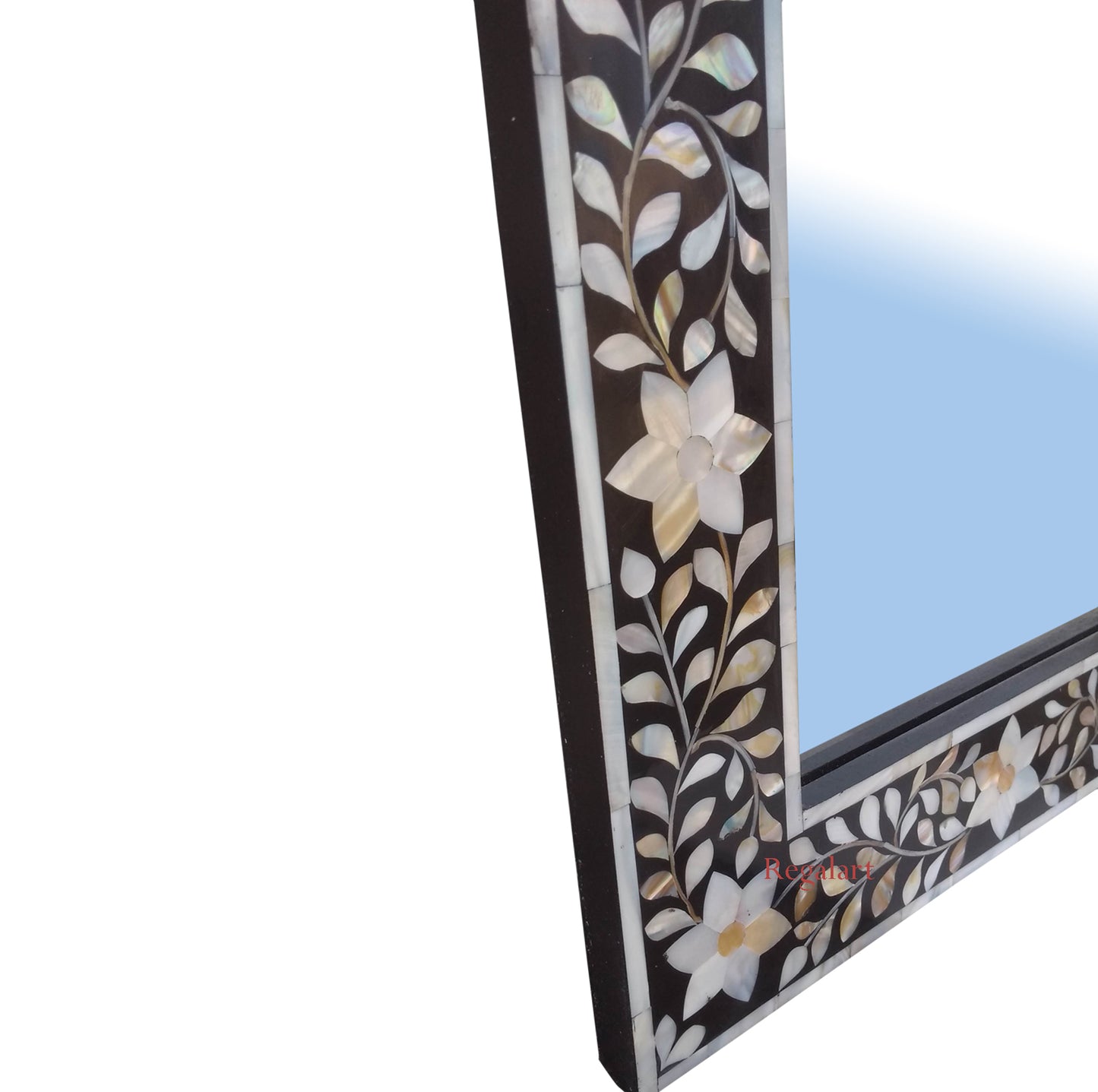 Vintage Home Decor: Handmade Mother of Pearl Wall Mirror