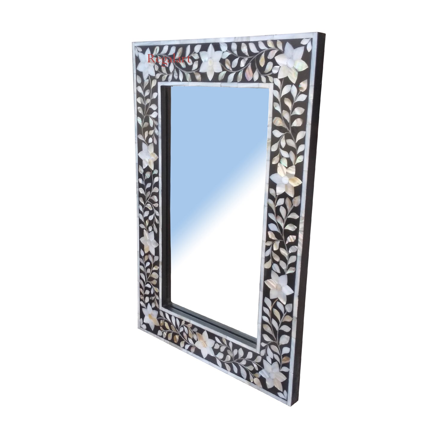 Vintage Home Decor: Handmade Mother of Pearl Wall Mirror