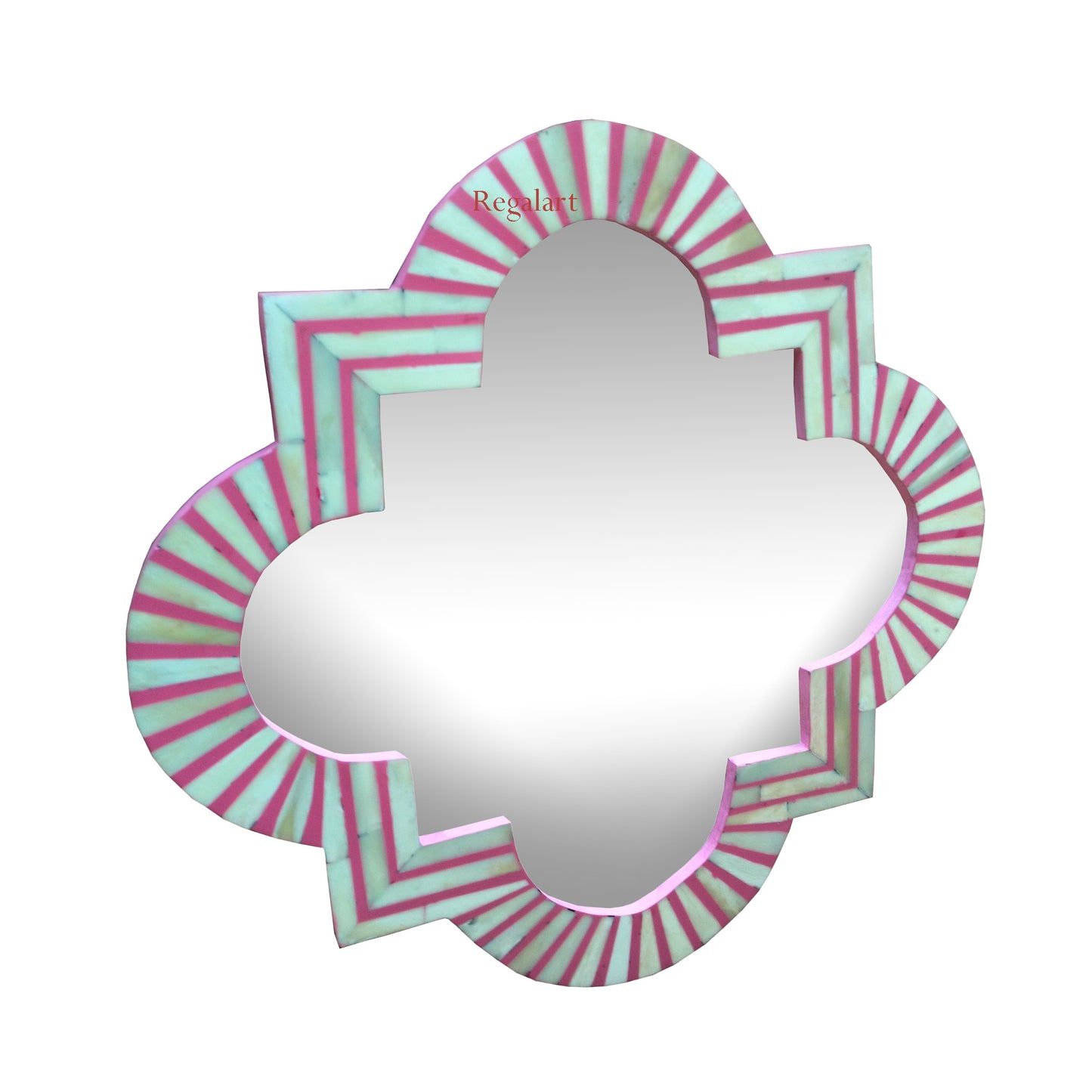 Bone inlay Bedroom Wall Decor Mirror Frame Home Decorative Unique Pattern Round Mirror frame