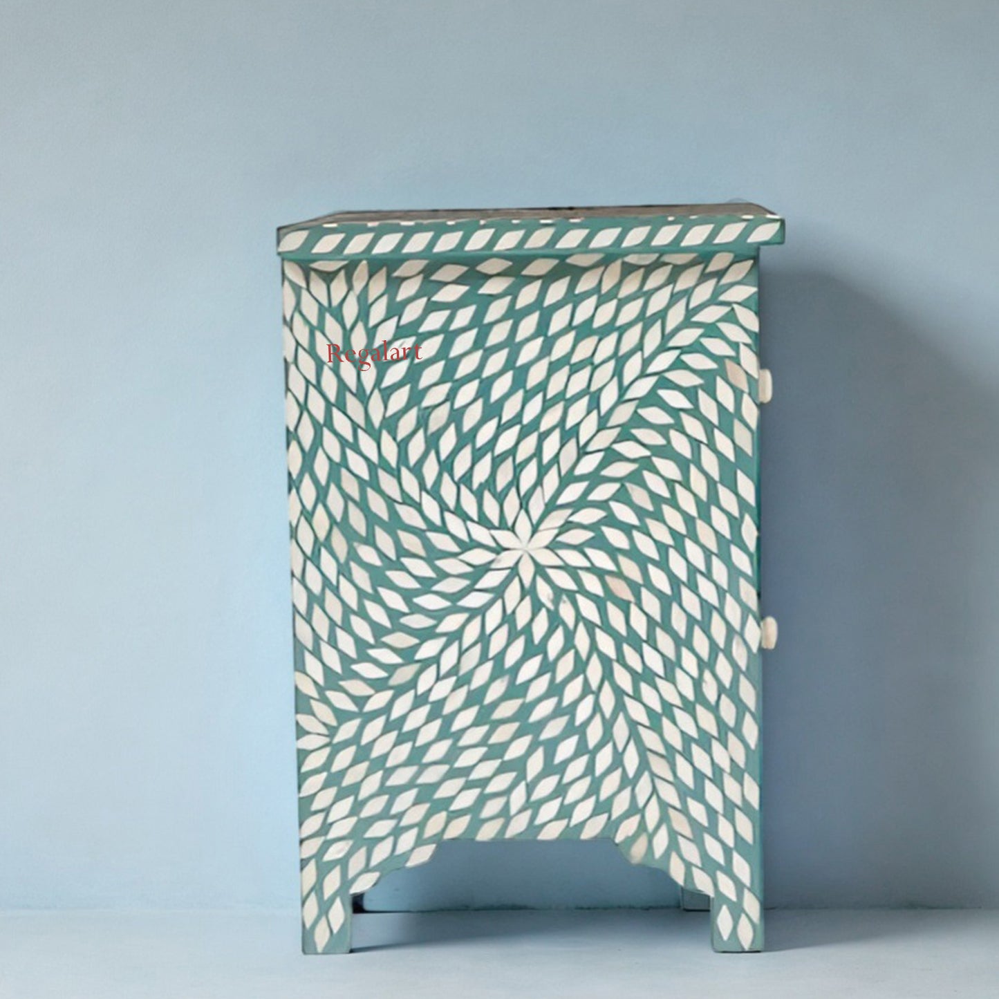 Bone Inlay Drawer Bedside Table Nightstand Side Table Bedroom Home Decor