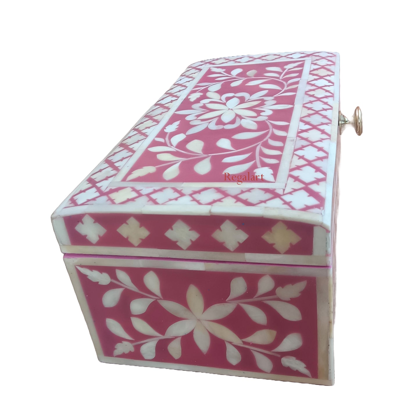Bone Inlay Floral Design Jewelry Box Decorative Box Artisanal storage box for home Decor Art