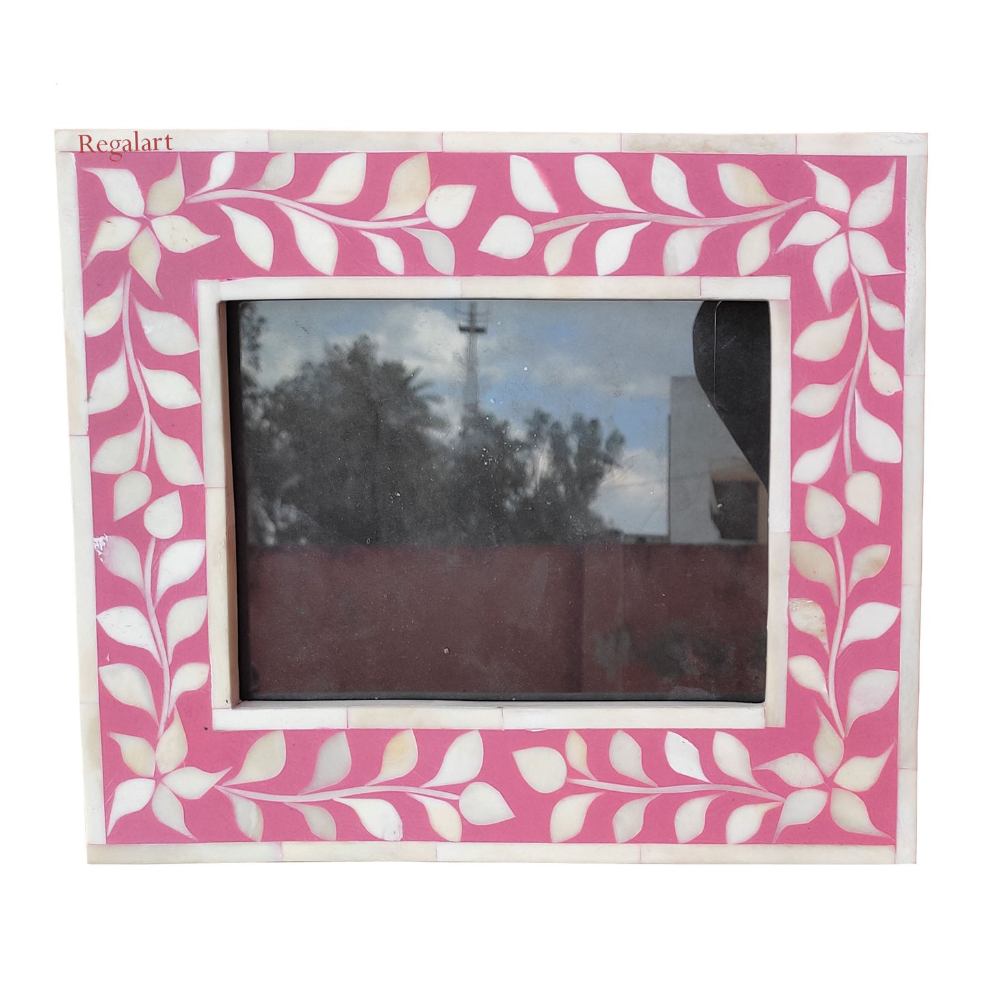 Bone Inlay Photo Frame floral Patten handmade Picture Frame bedroom decor art