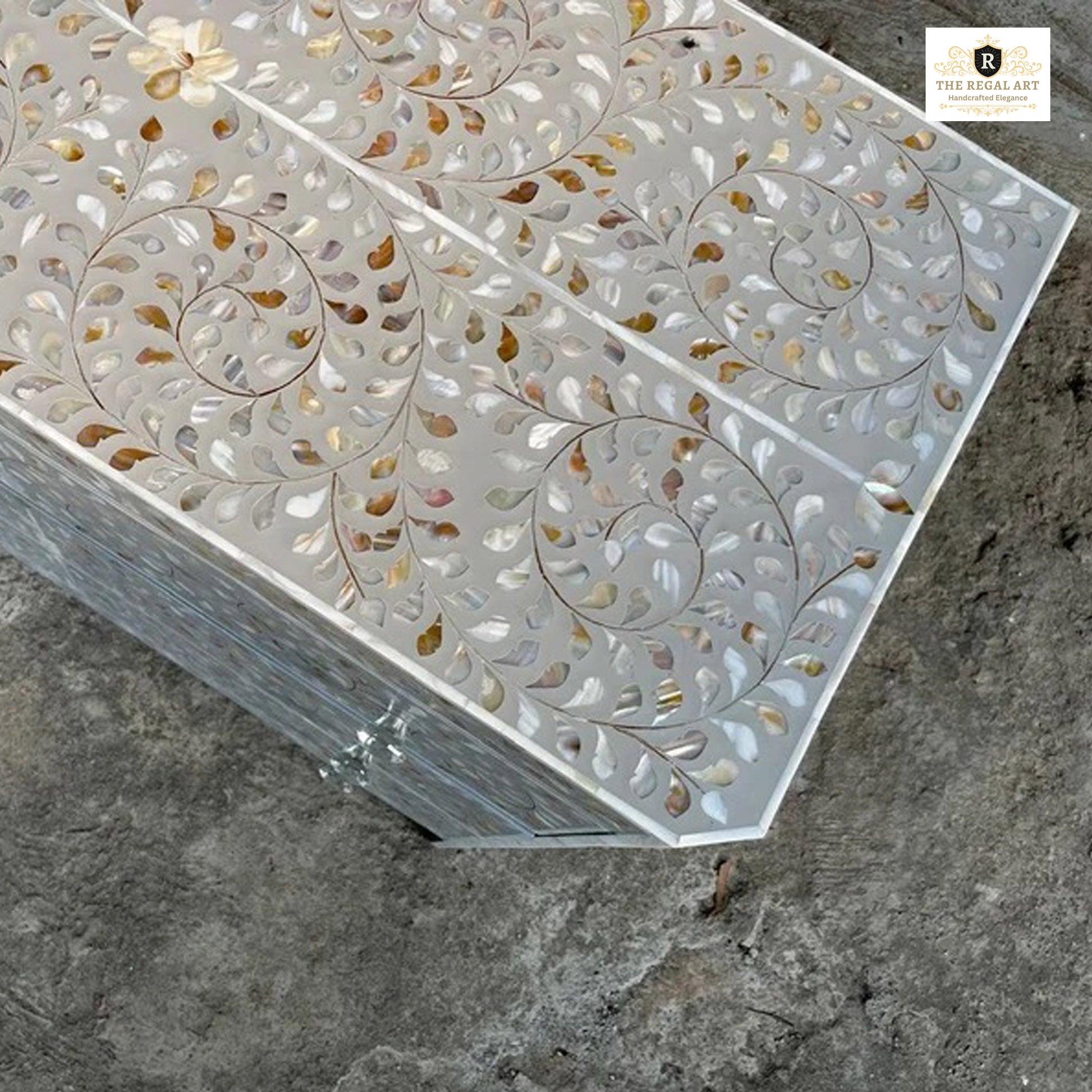 Mother of Pearl Inlay Chest of Drawers, MOP Inlay Dresser,MOP Sideboard,Mother of Pearl Inlay Furniture, Mother of Pearl Three Drawer Dresser