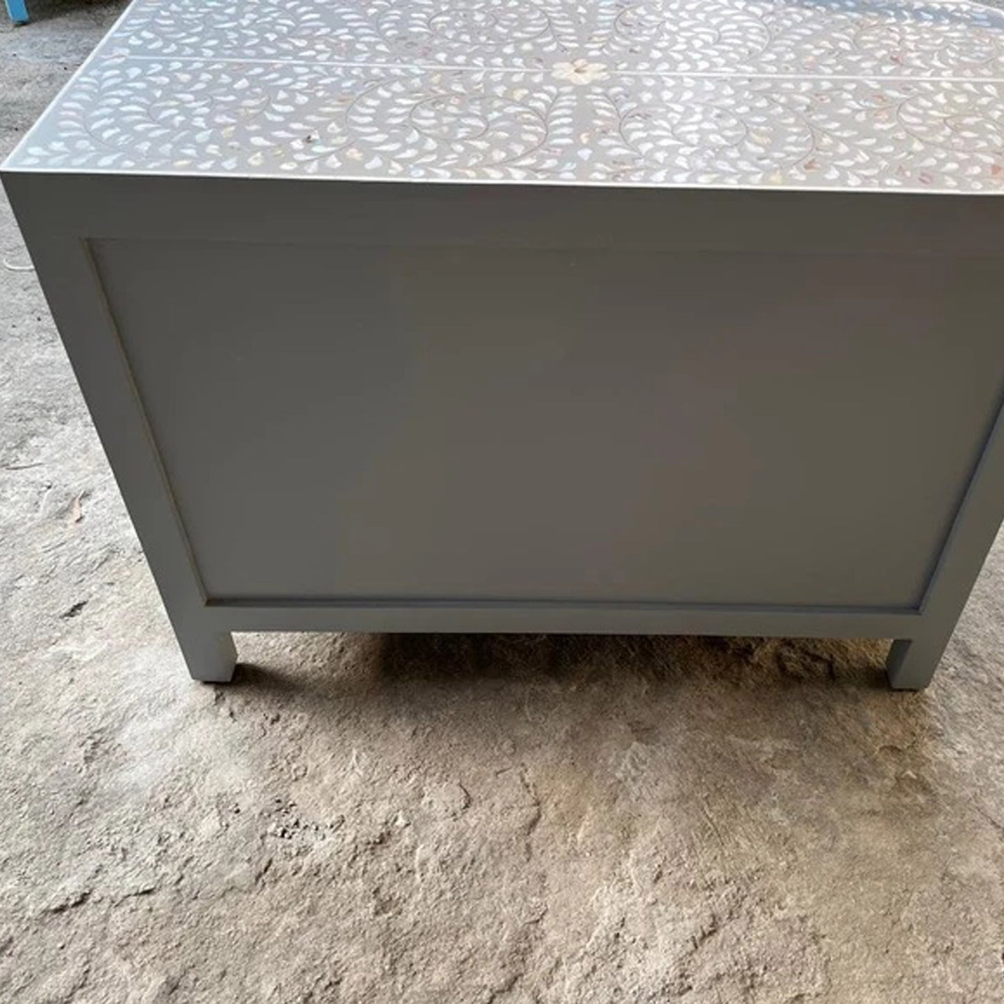 Mother of Pearl Inlay Chest of Drawers, MOP Inlay Dresser,MOP Sideboard,Mother of Pearl Inlay Furniture, Mother of Pearl Three Drawer Dresser