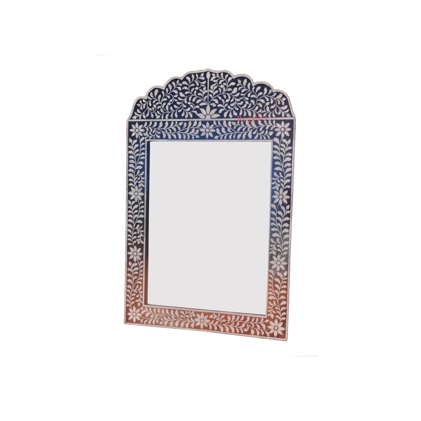 Bone Inlay Wall Hanging Mirror Frame Handmade Floral patten Home Decor Mirror