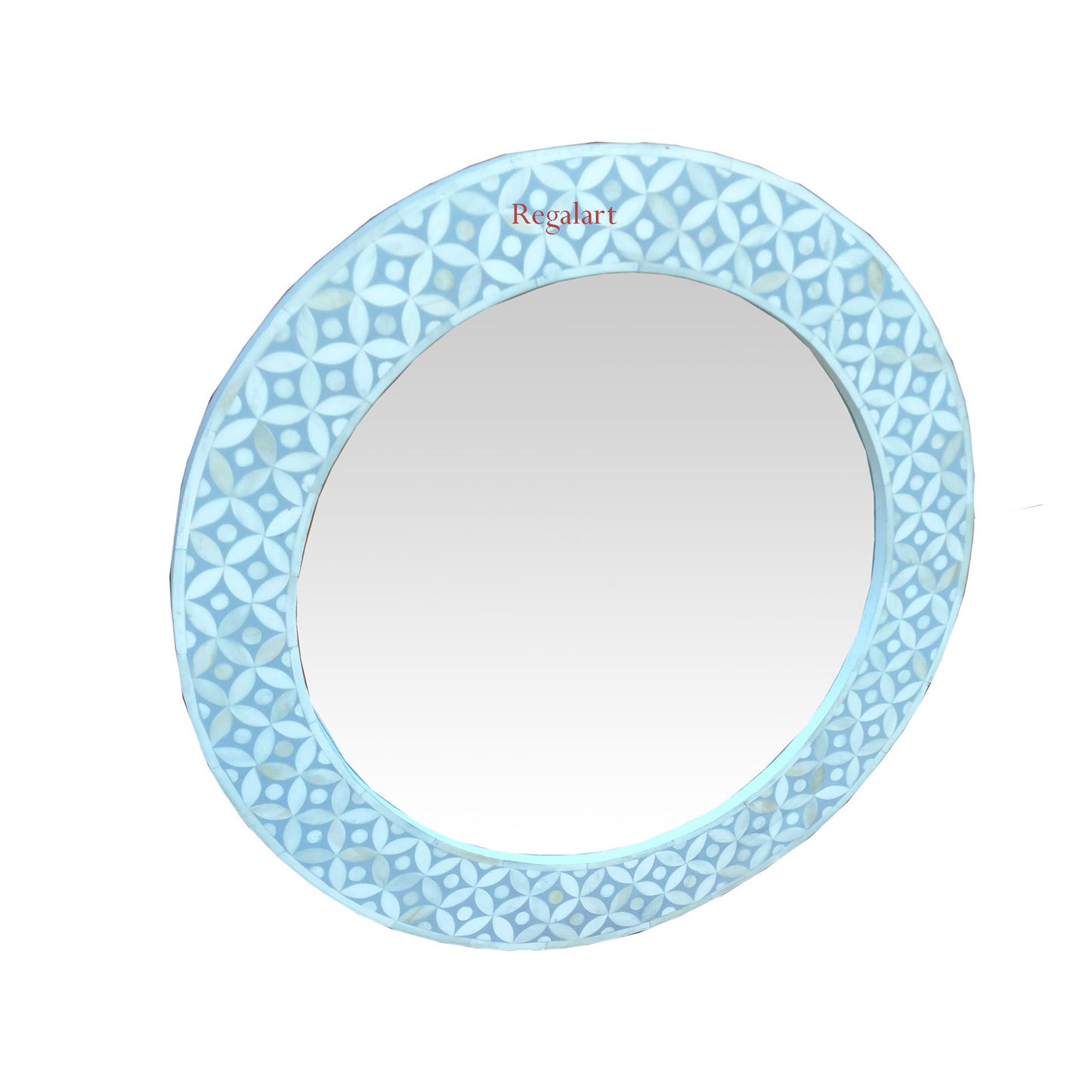Bone Inlay Round Wall Hanging Mirror Frame Bedroom Mirror Decorative mirror Eye Pattern Mirror Frame