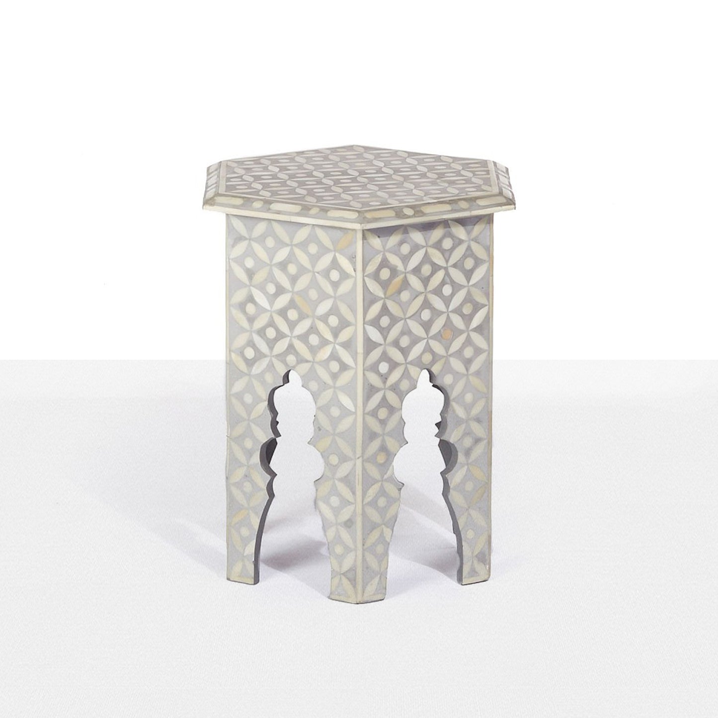 Bone Inlay Handmade Side Table End Stool Eye Pettan Table Decorative Table Home Decor Art