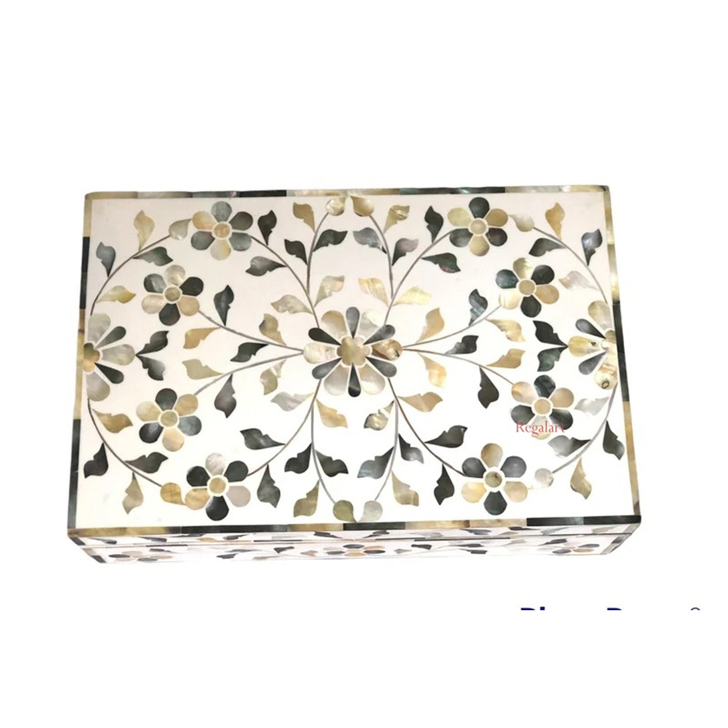 Luxury Mother of Pearl Inlay Floral Pattern Jewelry Box - Exclusive Decorative box - Organizer & Storage - Home Decor
