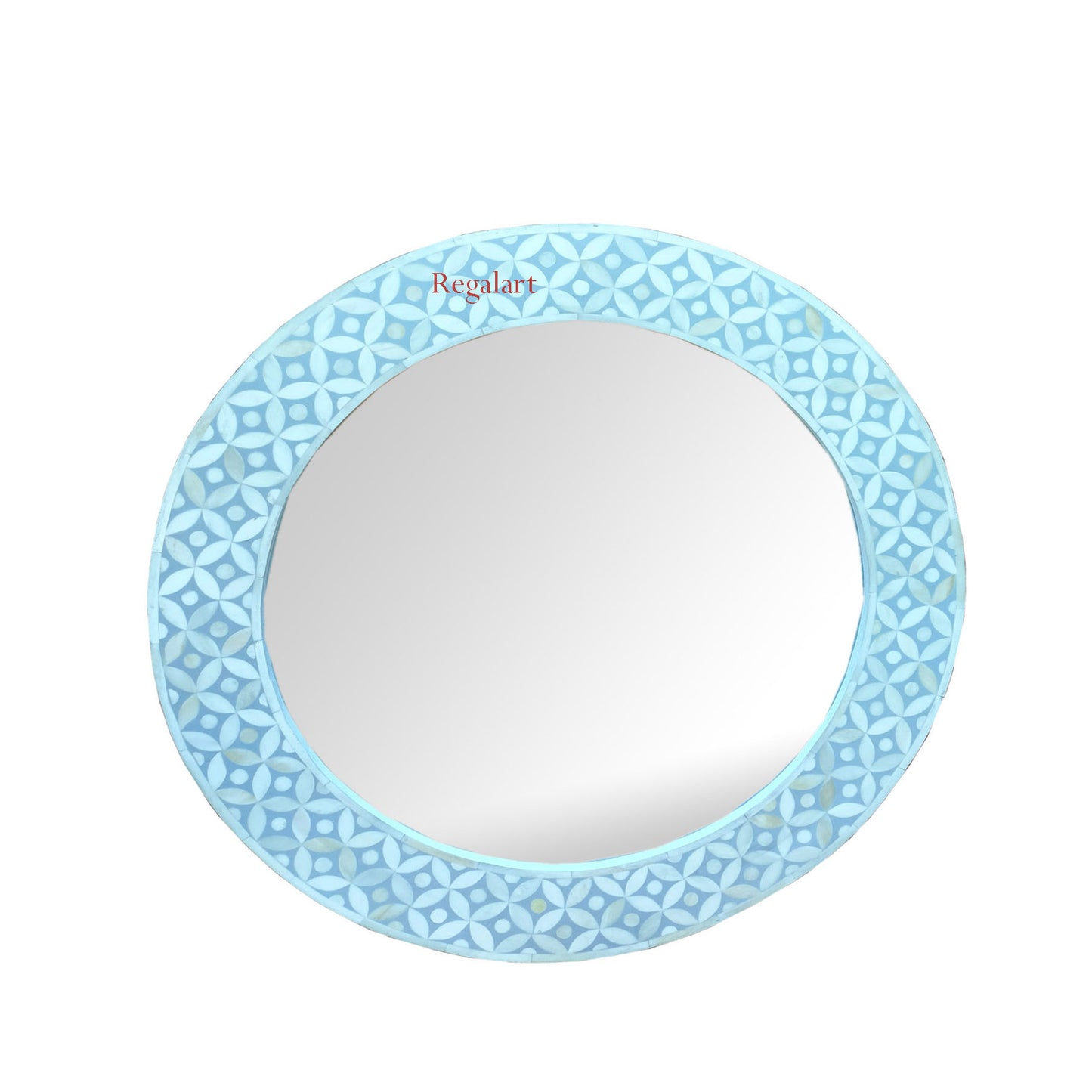 Bone Inlay Round Wall Hanging Mirror Frame Bedroom Mirror Decorative mirror Eye Pattern Mirror Frame
