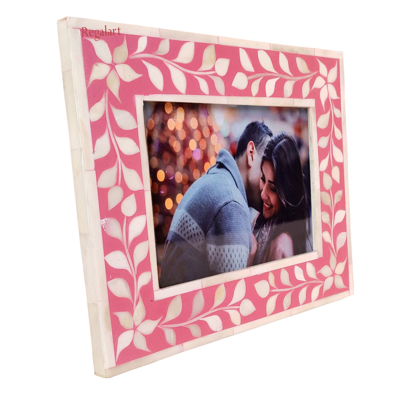 Bone Inlay Photo Frame floral Patten handmade Picture Frame bedroom decor art