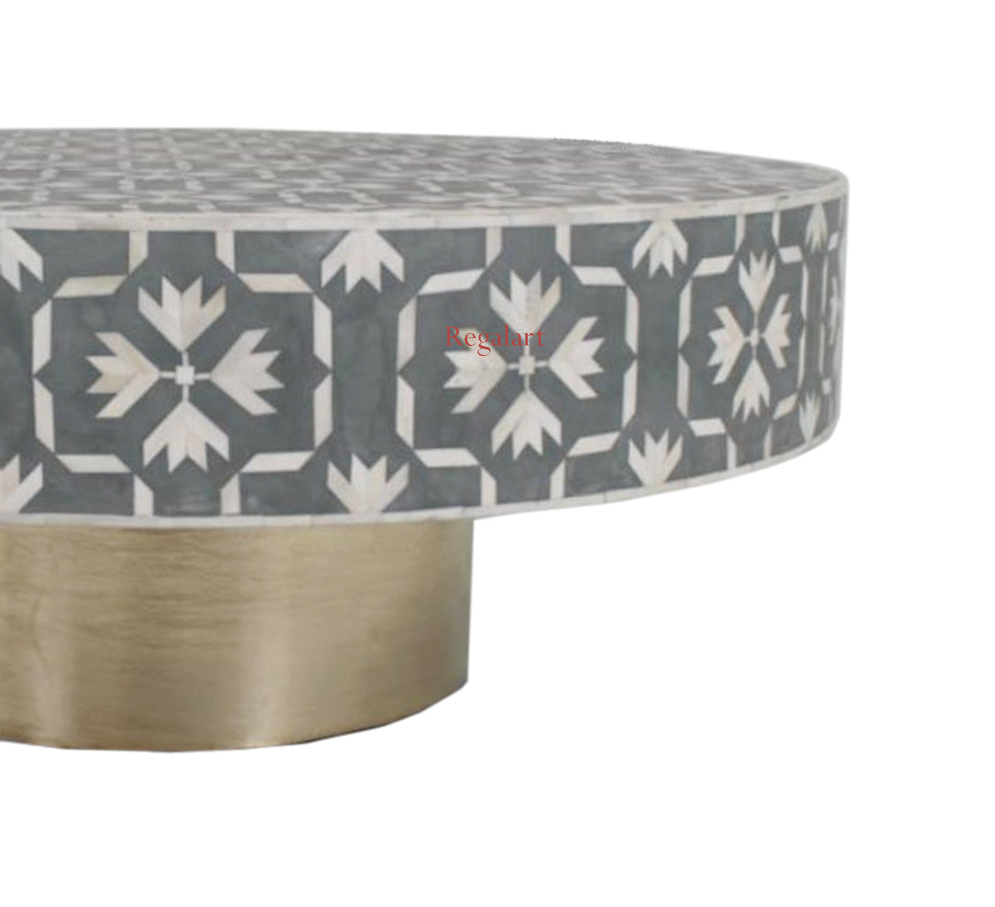 Bone Inlay Unique Design Round Coffee Table Home decor
