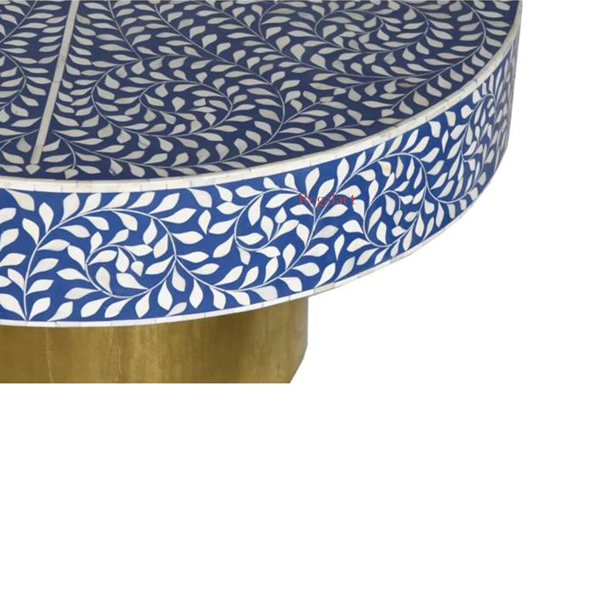 Bone Inlay Round coffee table floral pettan coffee table Home Decor