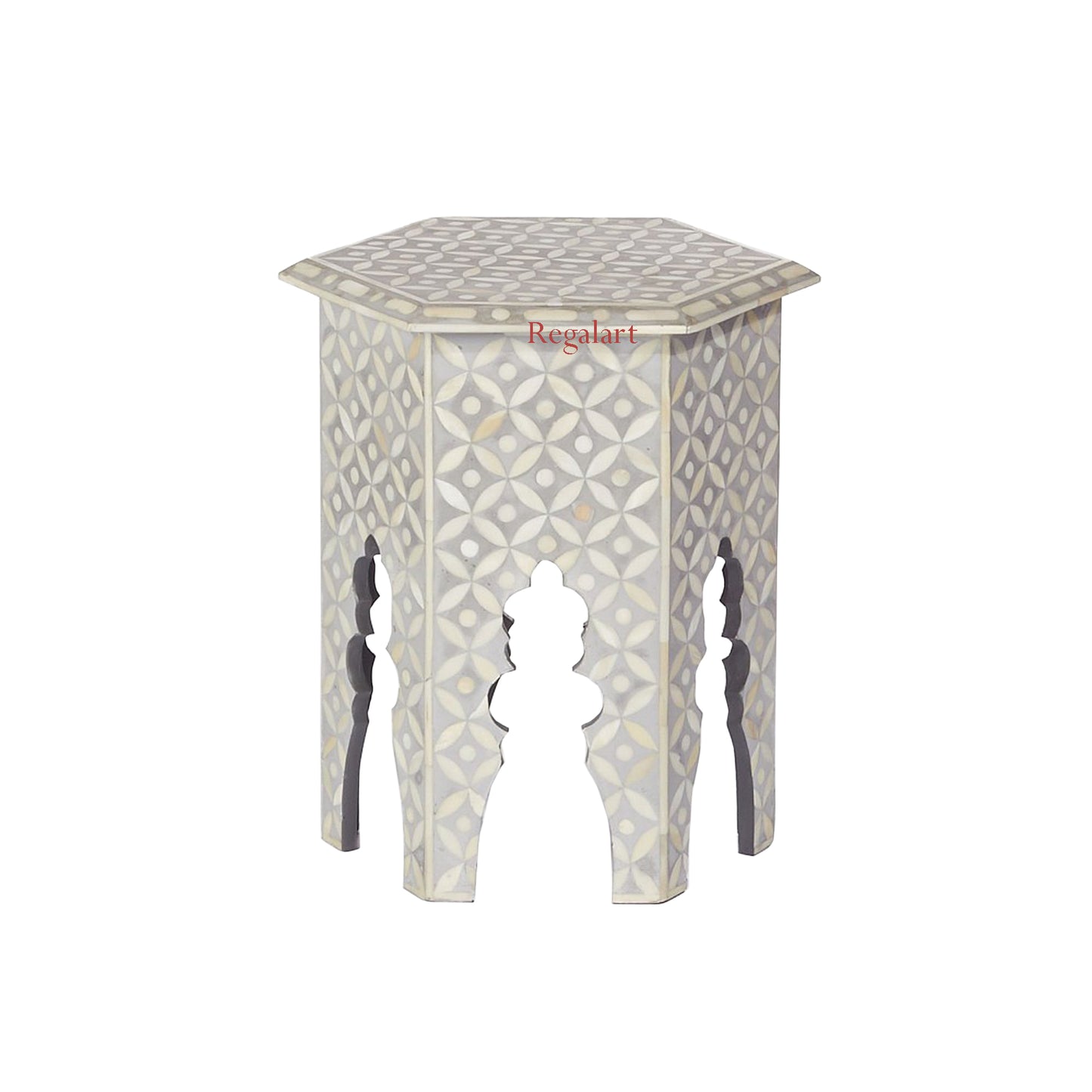 Bone Inlay Handmade Side Table End Stool Eye Pettan Table Decorative Table Home Decor Art