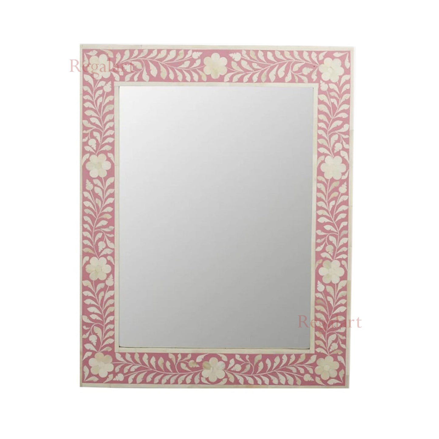 Bone Inlay Wall Mirror Frame Decorative Handmade Home Decor Art