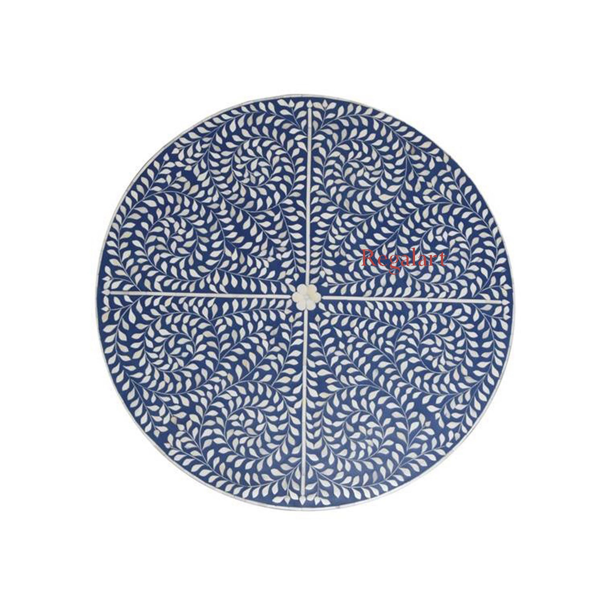 Bone Inlay Round coffee table floral pettan coffee table Home Decor