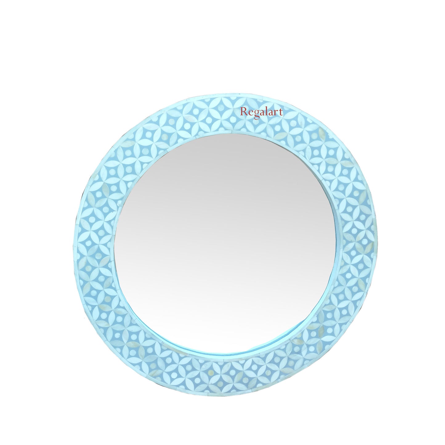 Bone Inlay Round Wall Hanging Mirror Frame Bedroom Mirror Decorative mirror Eye Pattern Mirror Frame