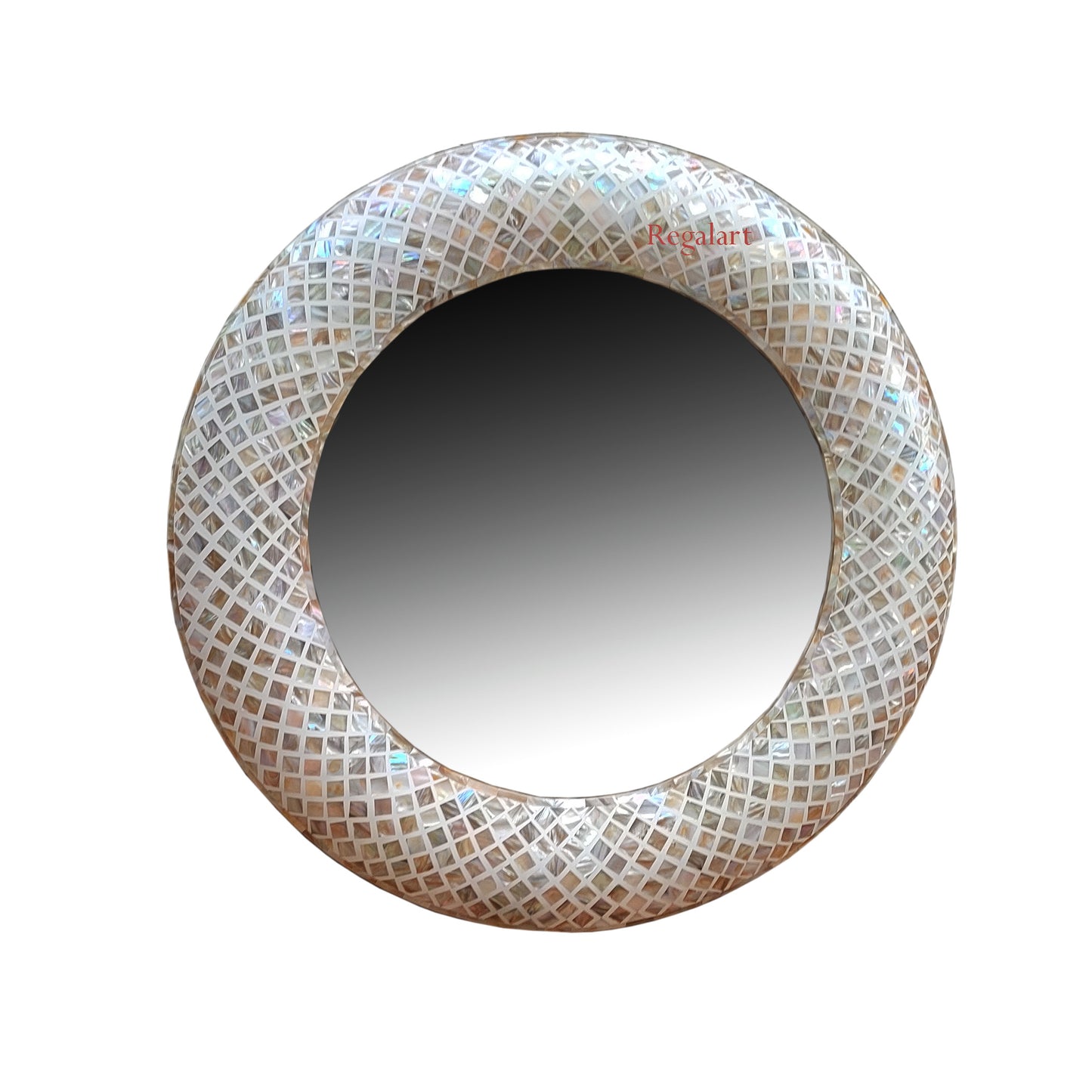 Mother Of Pearl Inlay Wall Hanging Mirror frame Unique Pattern Bedroom End Home decor Art