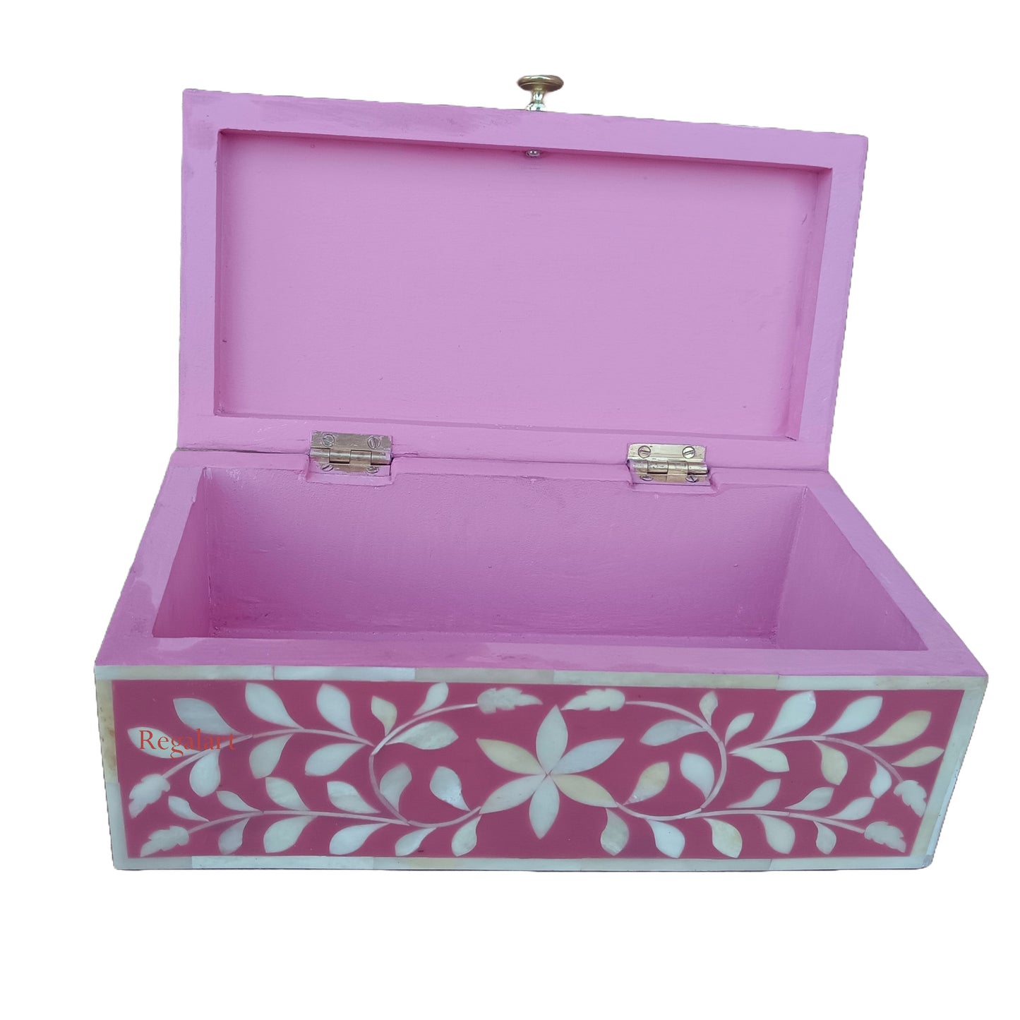 Bone Inlay Floral Design Jewelry Box Decorative Box Artisanal storage box for home Decor Art