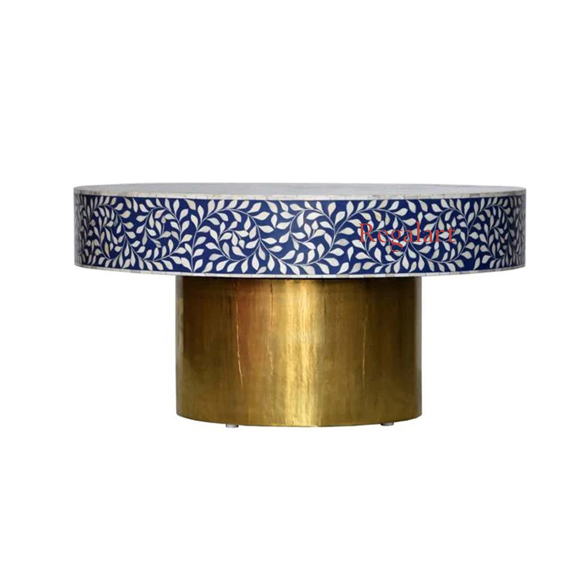 Bone Inlay Round coffee table floral pettan coffee table Home Decor