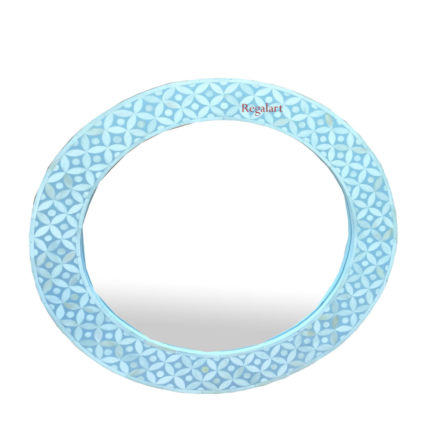 Bone Inlay Round Wall Hanging Mirror Frame Bedroom Mirror Decorative mirror Eye Pattern Mirror Frame