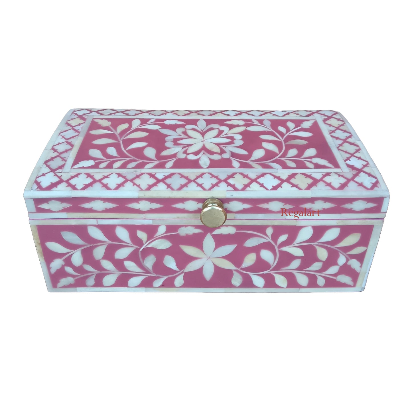 Bone Inlay Floral Design Jewelry Box Decorative Box Artisanal storage box for home Decor Art