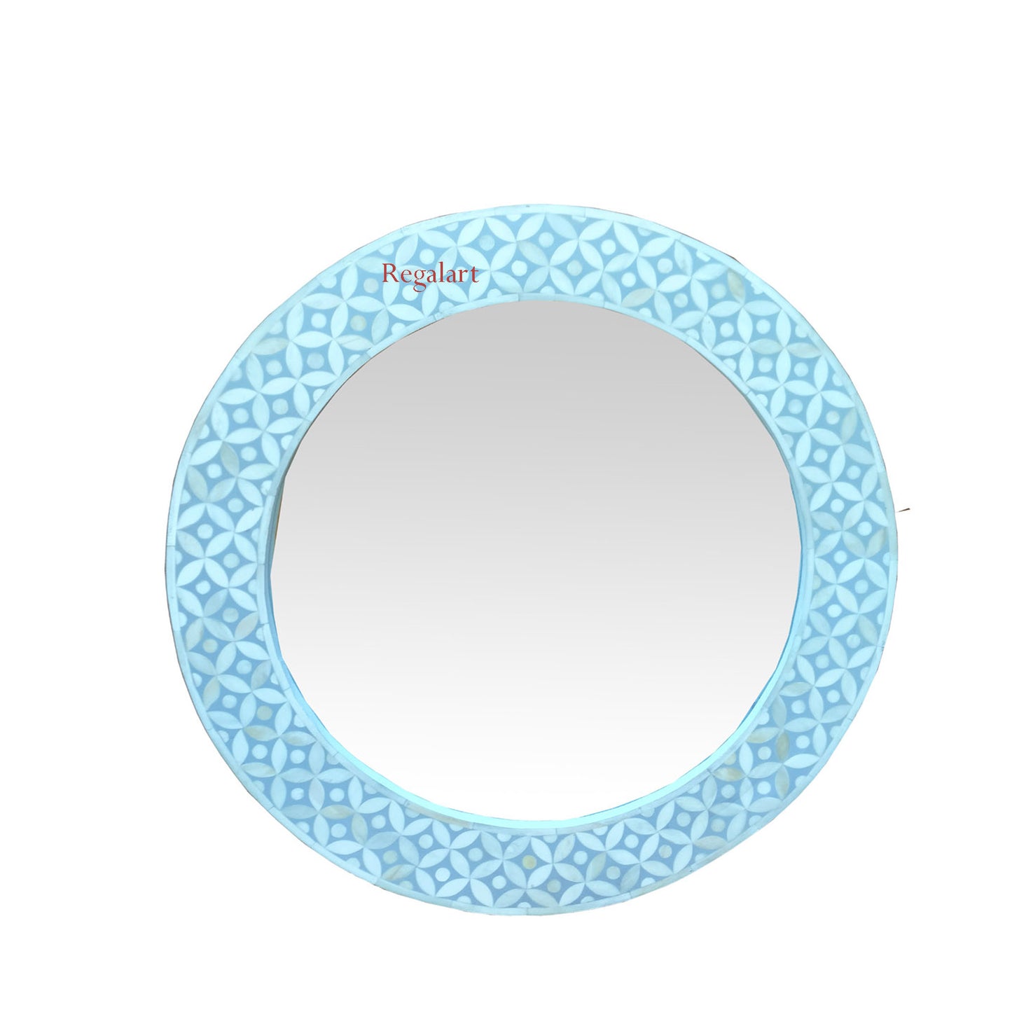 Bone Inlay Round Wall Hanging Mirror Frame Bedroom Mirror Decorative mirror Eye Pattern Mirror Frame