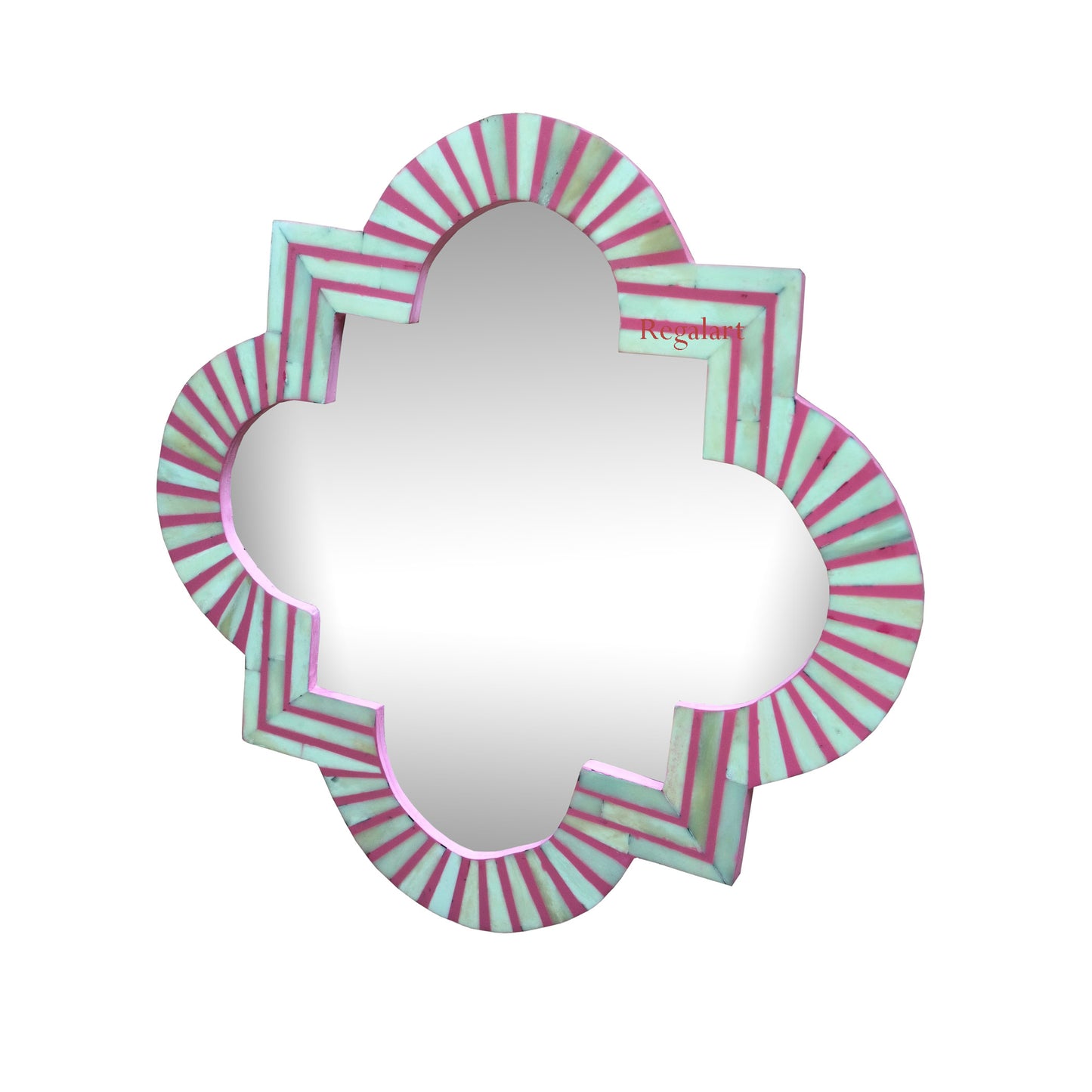 Bone inlay Bedroom Wall Decor Mirror Frame Home Decorative Unique Pattern Round Mirror frame