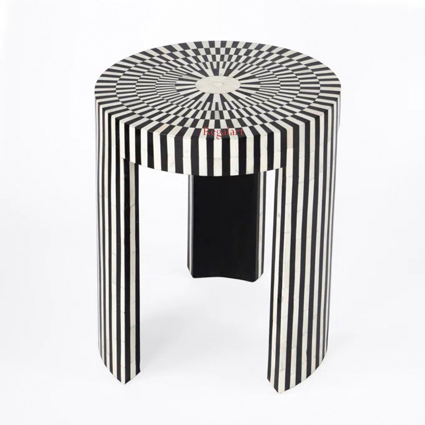 Handmade Bone Inlay Stool Nightstand Corner Table End Stool Home Decor Art