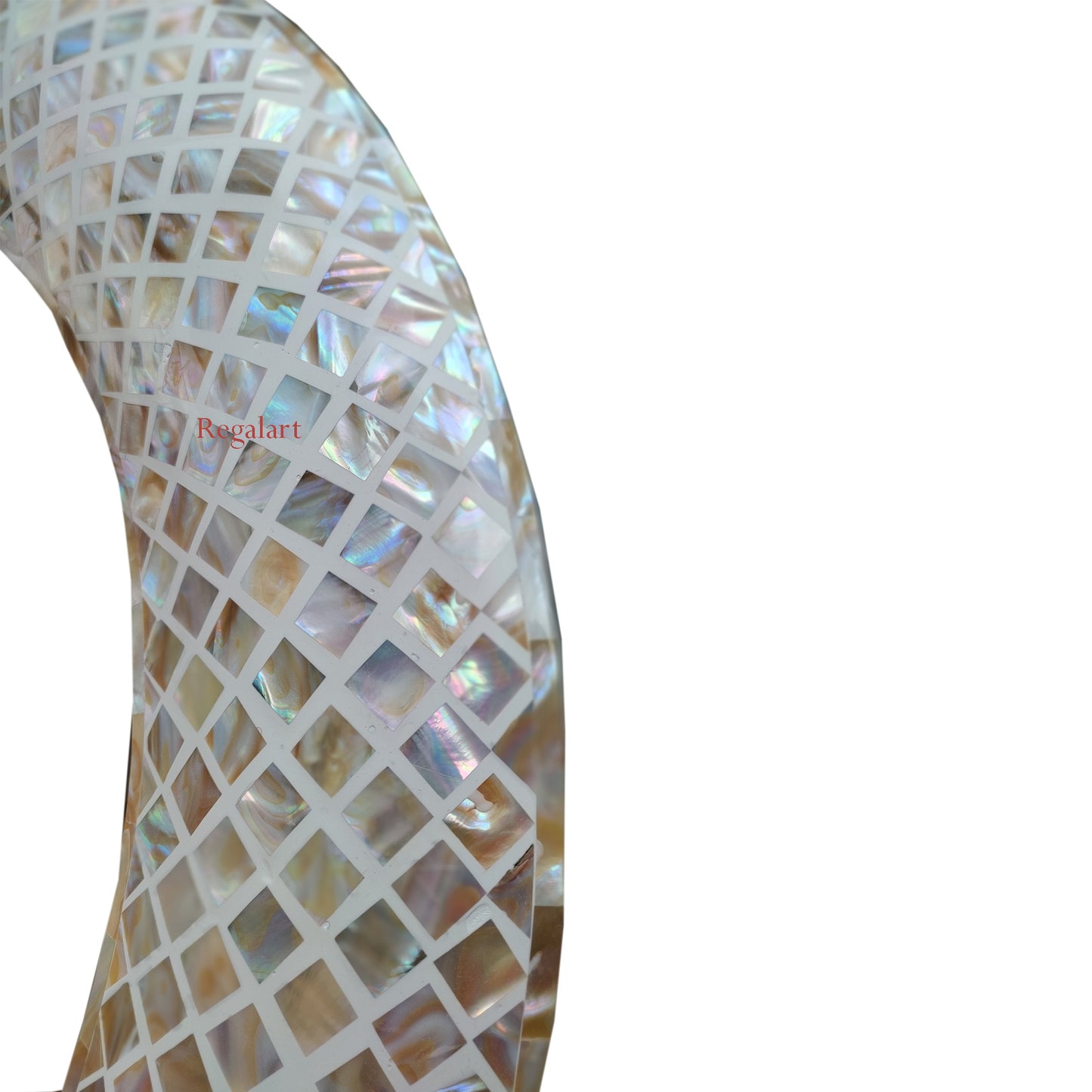 Mother Of Pearl Inlay Wall Hanging Mirror frame Unique Pattern Bedroom End Home decor Art