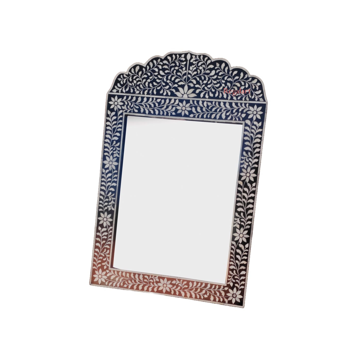 Bone Inlay Wall Hanging Mirror Frame Handmade Floral patten Home Decor Mirror