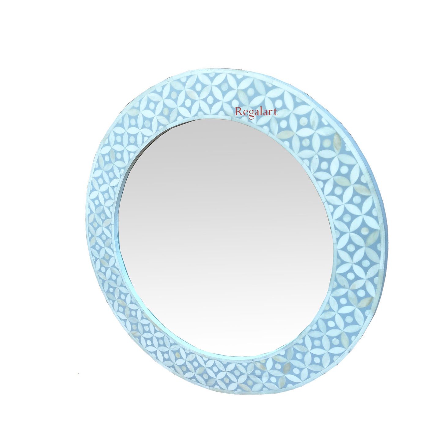 Bone Inlay Round Wall Hanging Mirror Frame Bedroom Mirror Decorative mirror Eye Pattern Mirror Frame