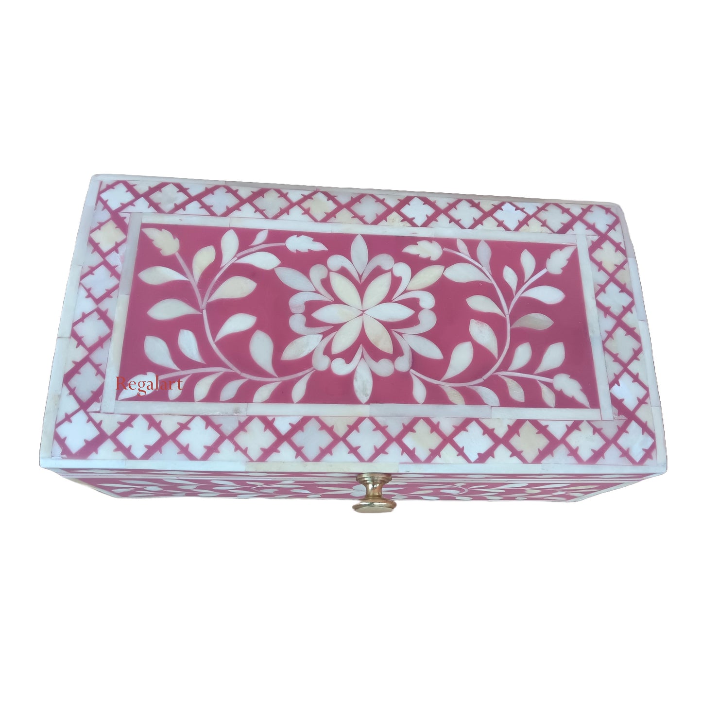Bone Inlay Floral Design Jewelry Box Decorative Box Artisanal storage box for home Decor Art