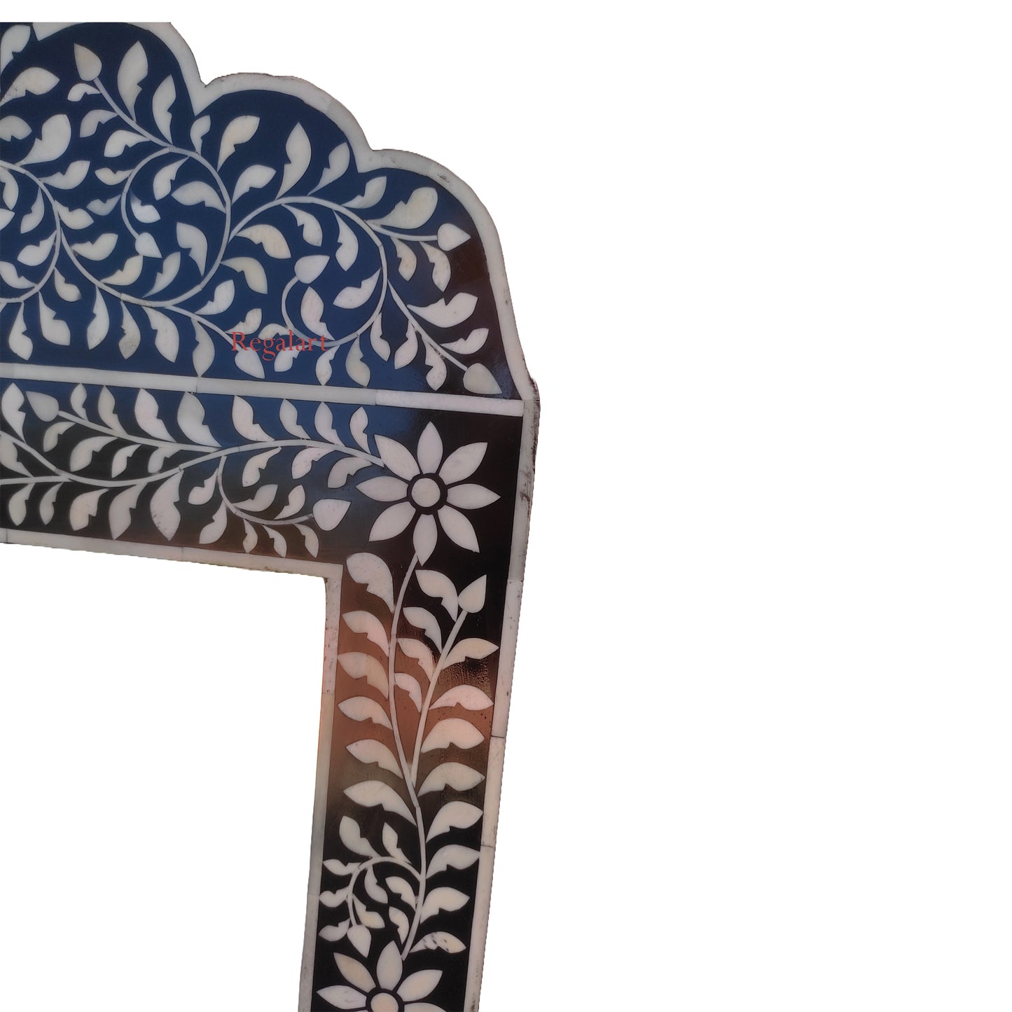 Bone Inlay Wall Hanging Mirror Frame Handmade Floral patten Home Decor Mirror