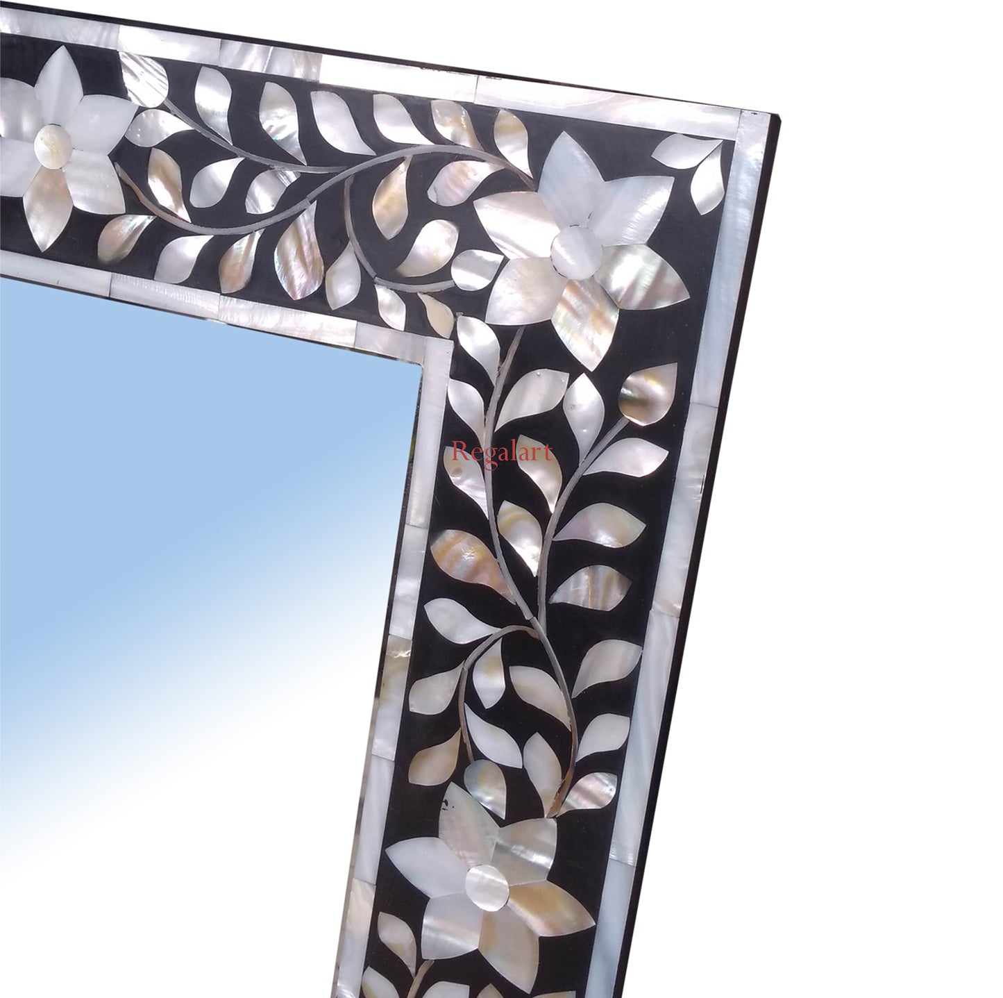 Vintage Home Decor: Handmade Mother of Pearl Wall Mirror