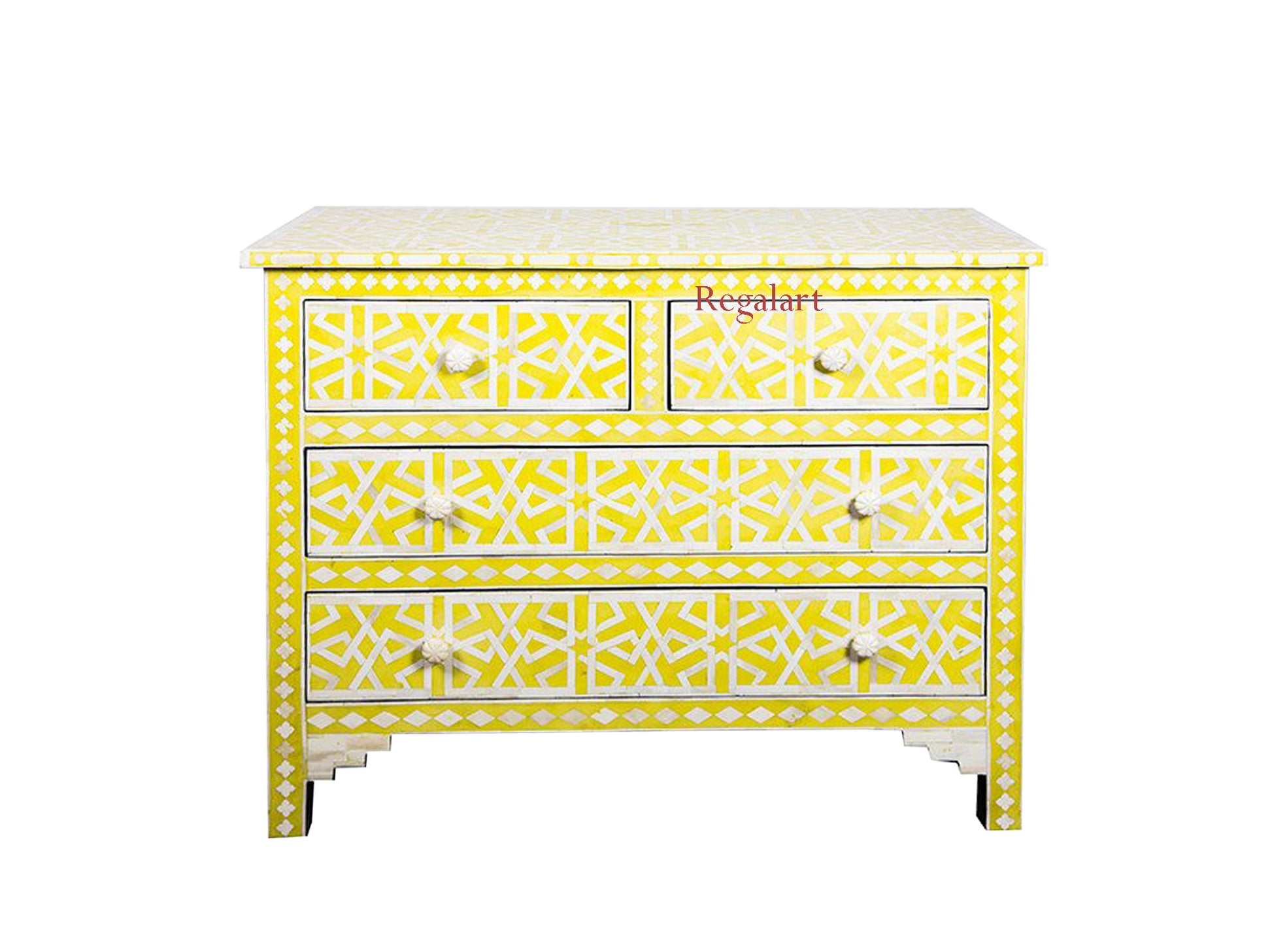 Bone inlay Optical Design Nine Drawer Dresser, Bone inlay 4 drawer chest , Bone Inlay Sideboard,Bone Inlay Chest of Drawer, Bone Furniture