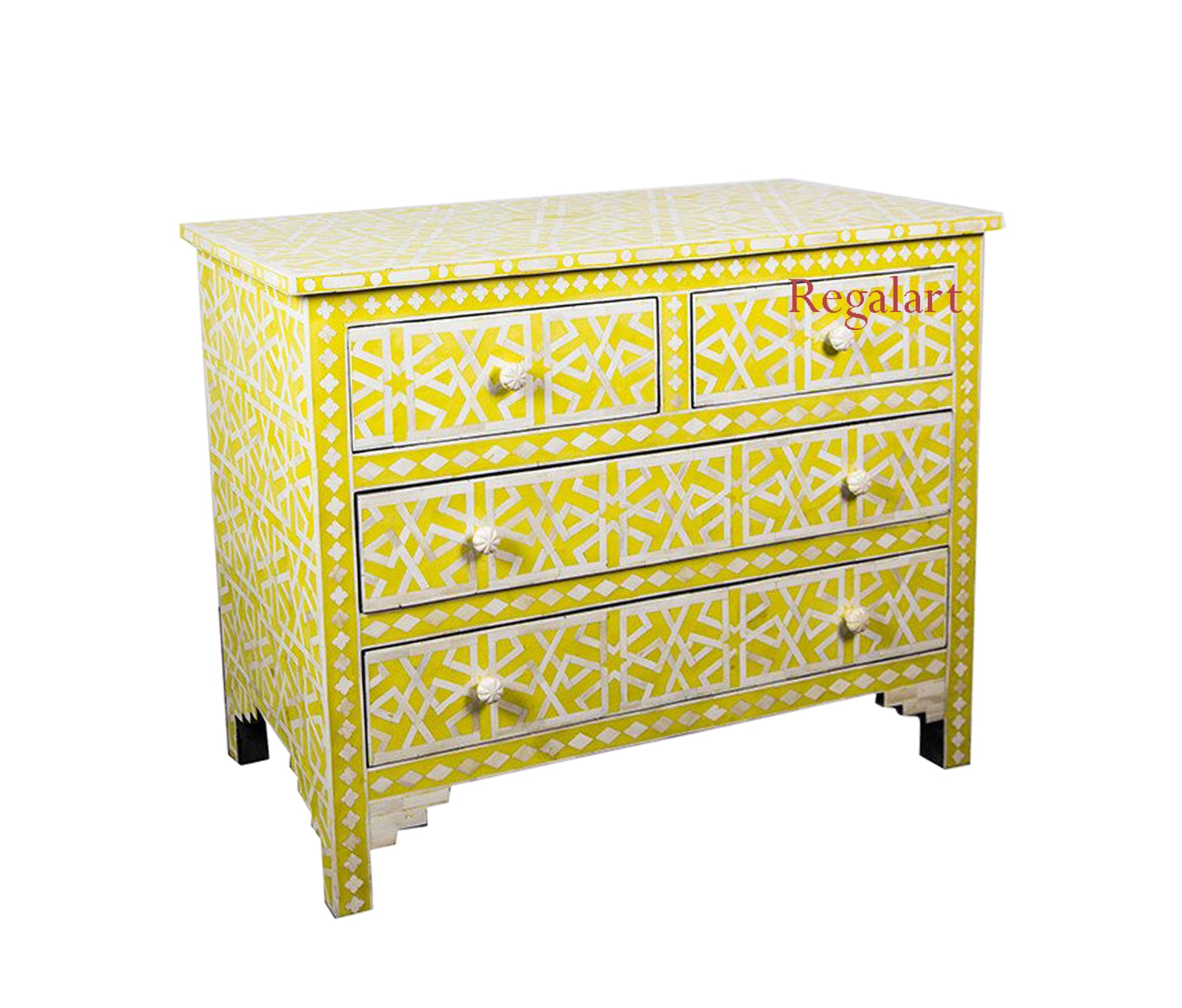 Bone inlay Optical Design Nine Drawer Dresser, Bone inlay 4 drawer chest , Bone Inlay Sideboard,Bone Inlay Chest of Drawer, Bone Furniture
