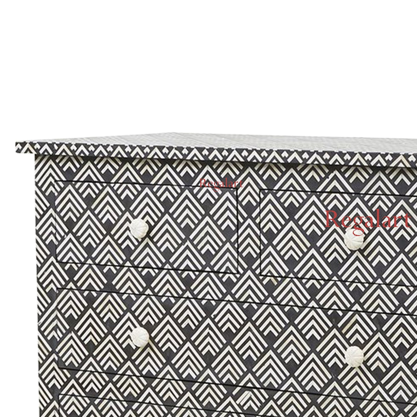 Bone Inlay Chest of Drawers Handmade Decorative Vintage Home Decor Dresser