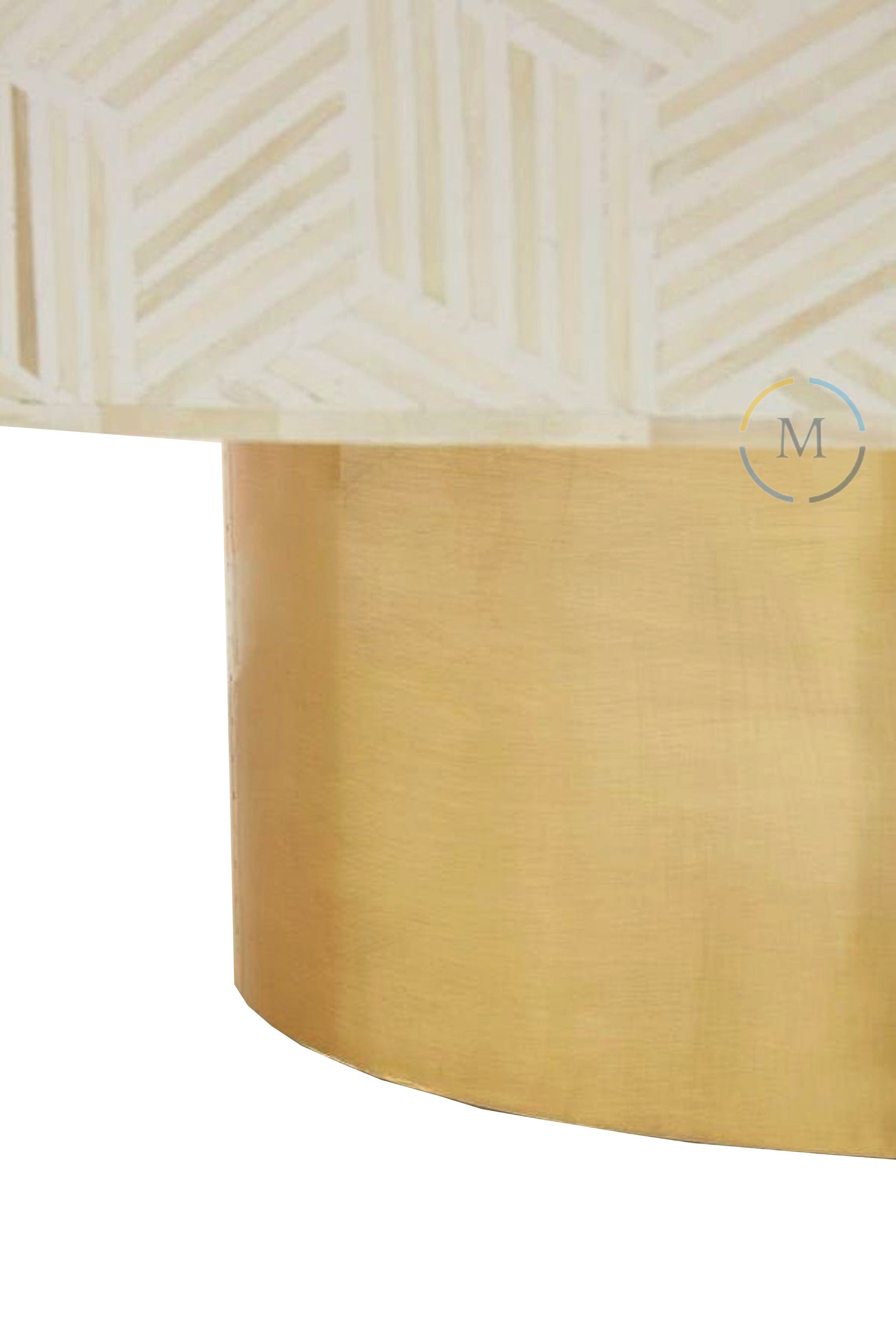 Handmade luxury Bone Inlay Unique Pattern Wooden Round Coffee Table For Living Rooms