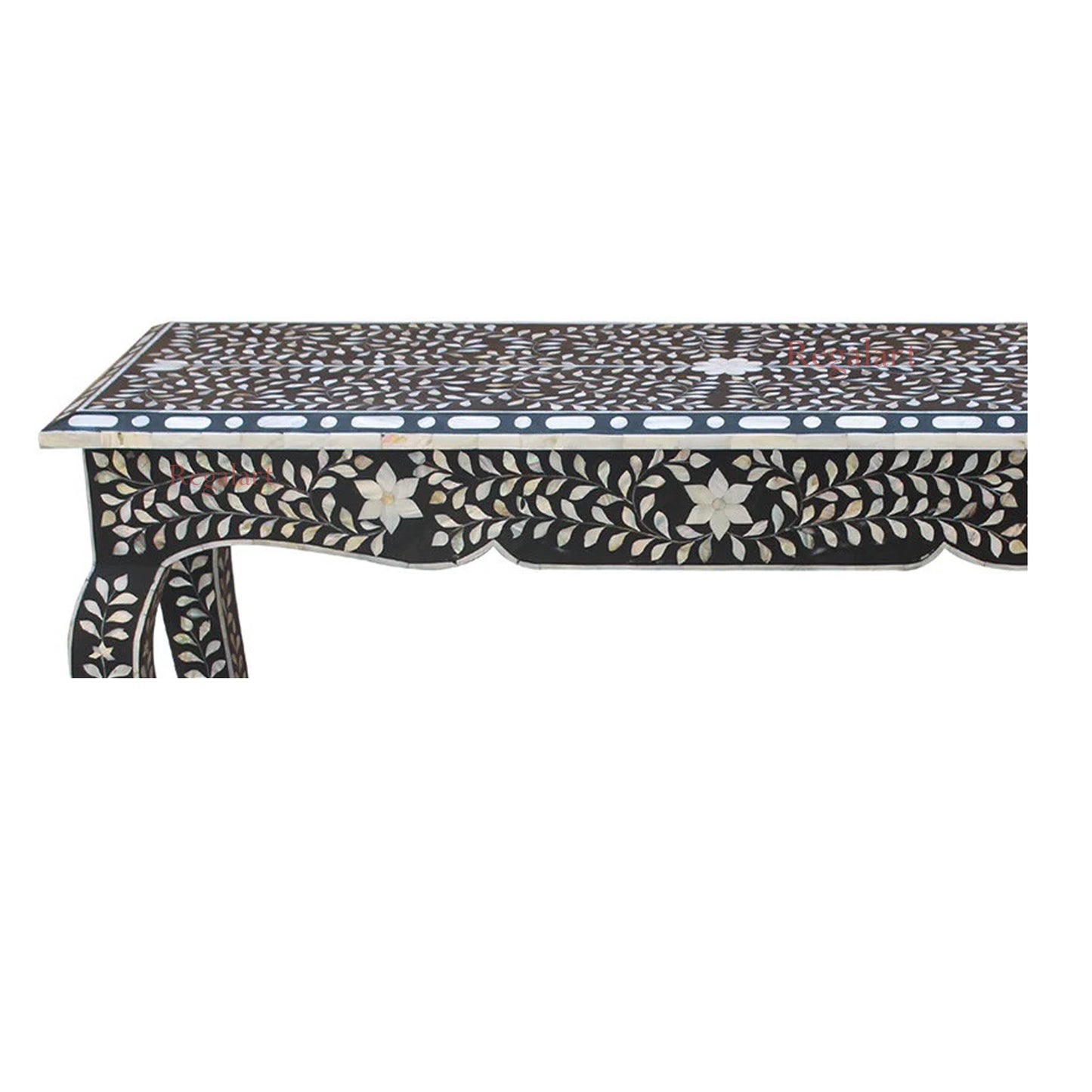 Mother Of Pearl Inlay Console Table Living Room Handmade Floral Pattern Mop furniture Study Table Entryway Console