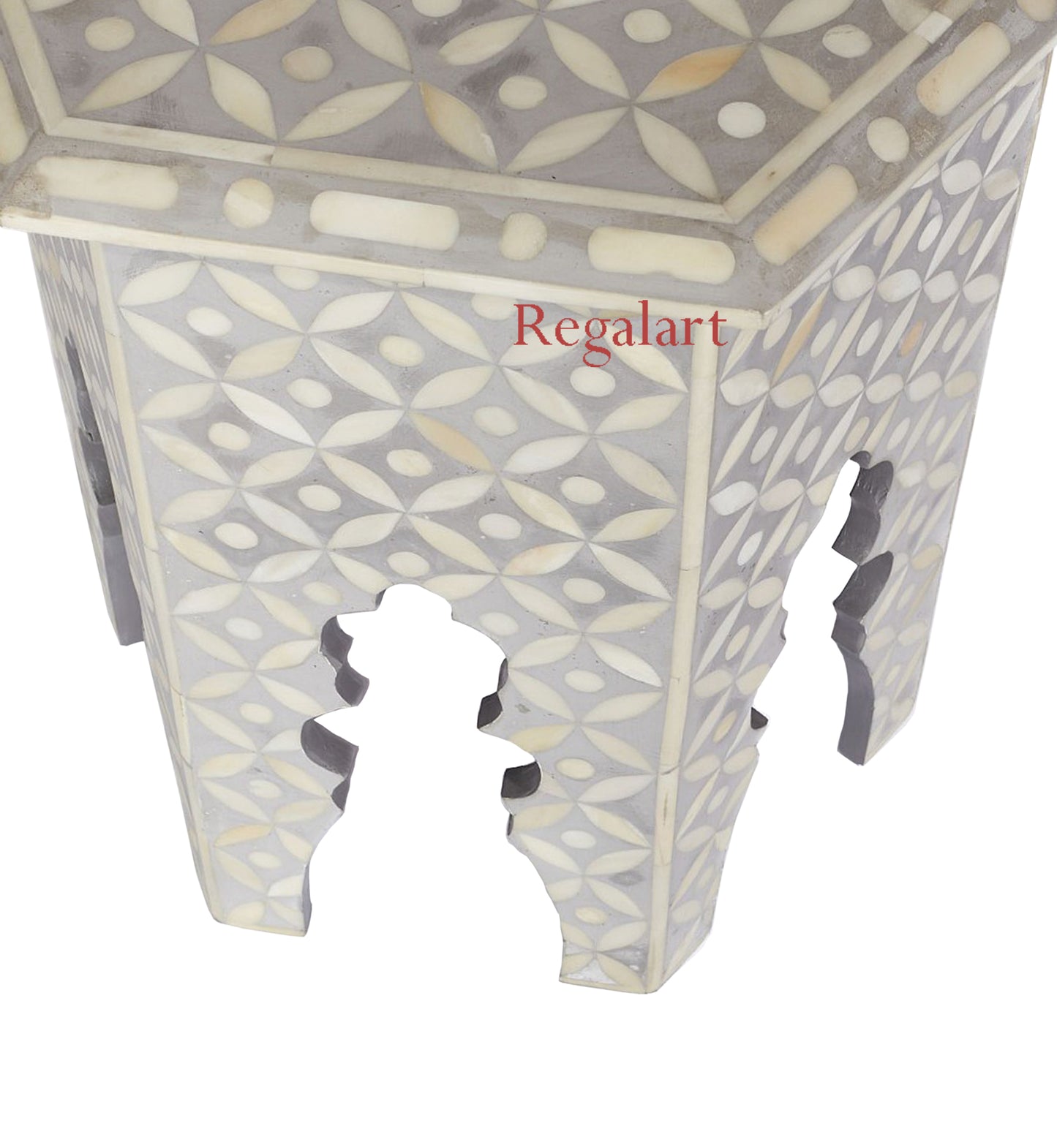 Bone Inlay Handmade Side Table End Stool Eye Pettan Table Decorative Table Home Decor Art