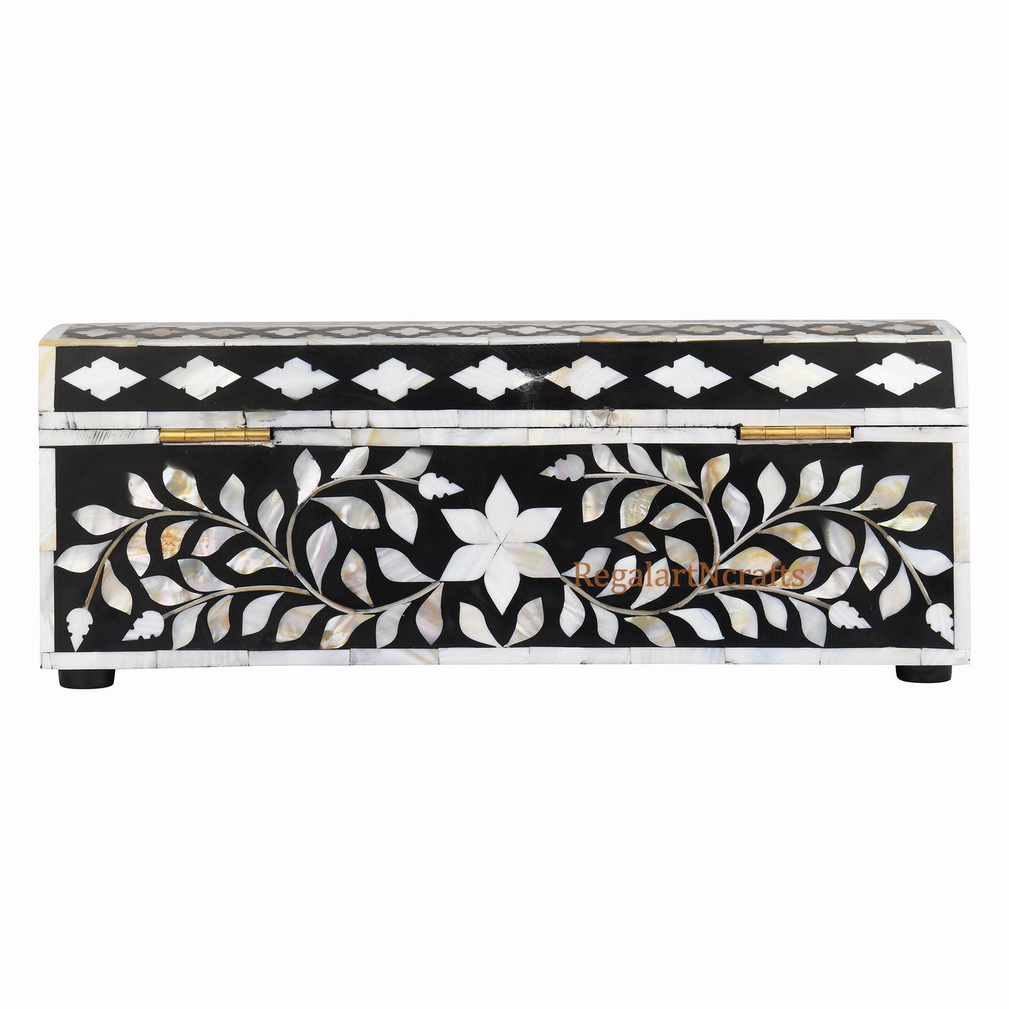 Mother of Pearl Inlay Box Jewellery Storage Handmade Floral Art Home Decor Gift