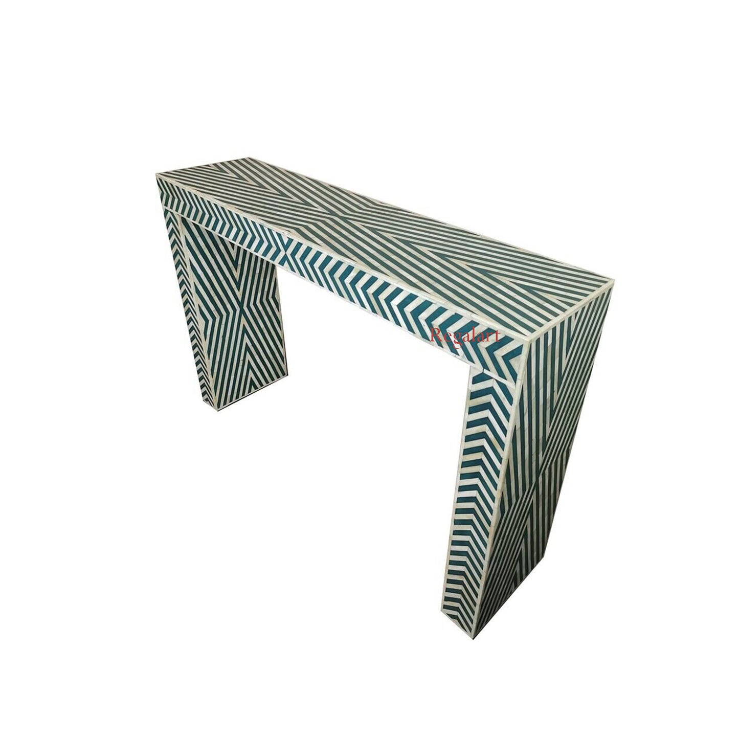 Bone Inlay Console Table Unique Patten Living Room Table Home Decor Art