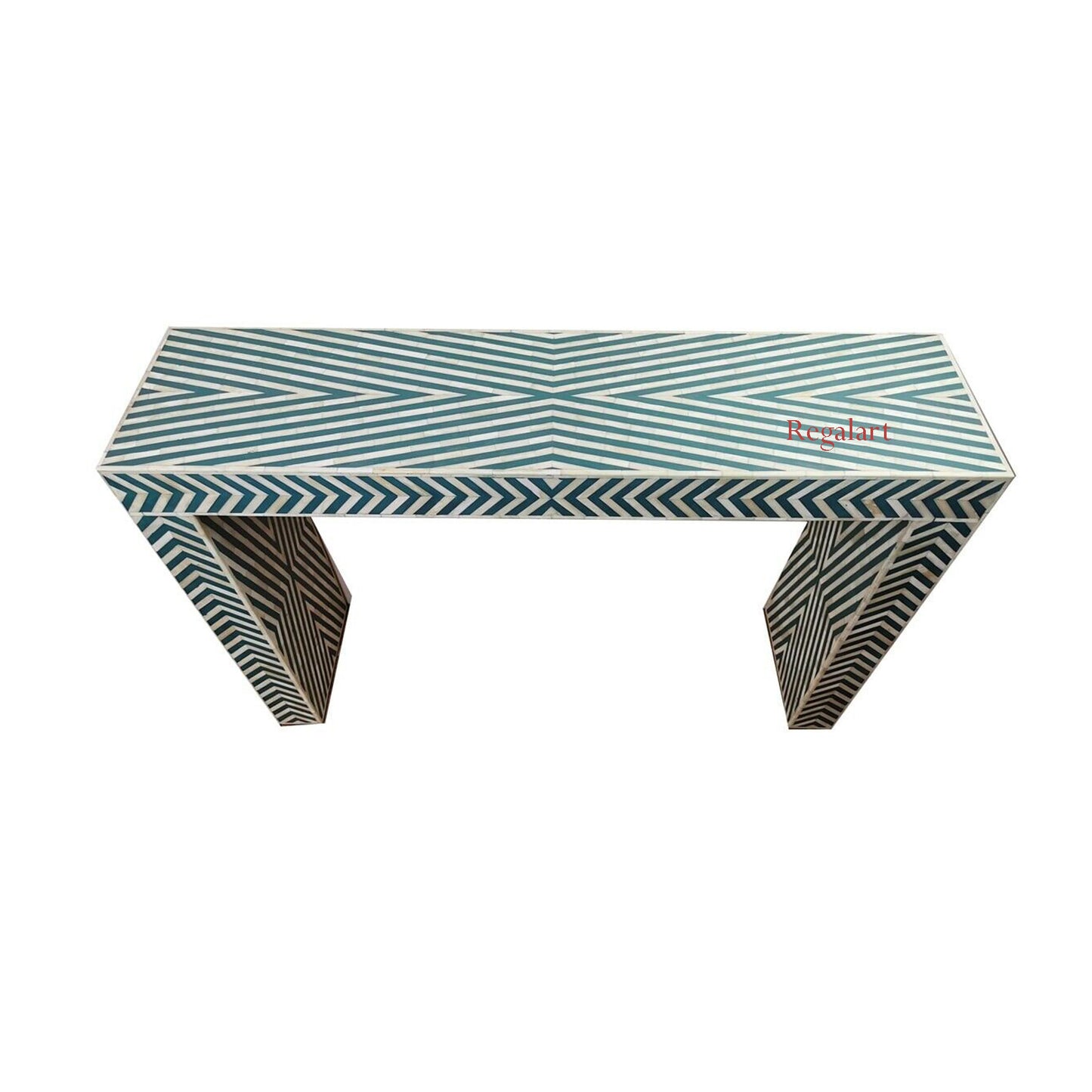 Bone Inlay Console Table Unique Patten Living Room Table Home Decor Art